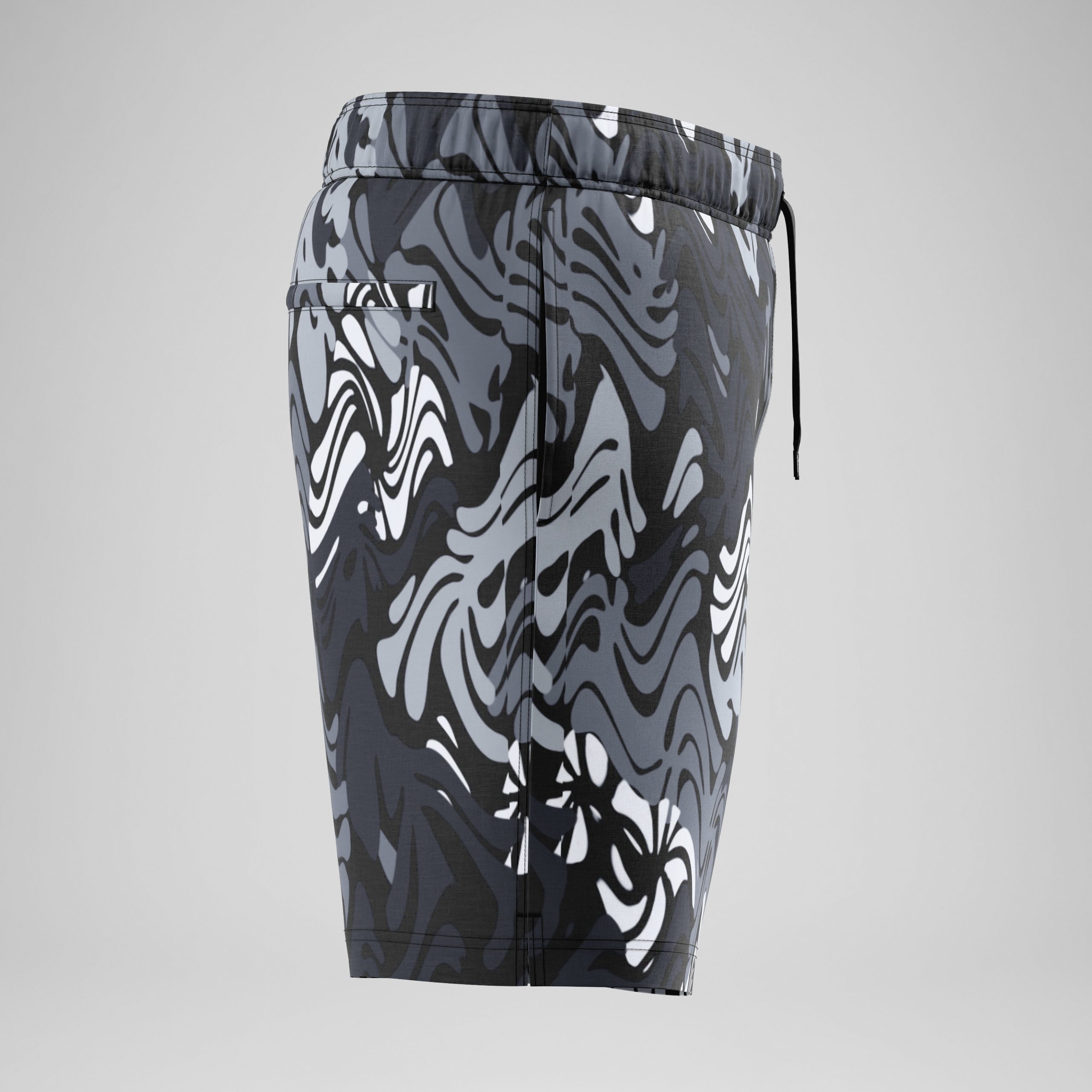 Men's Redondo Edge Printed Swim Shorts Black - Image 6