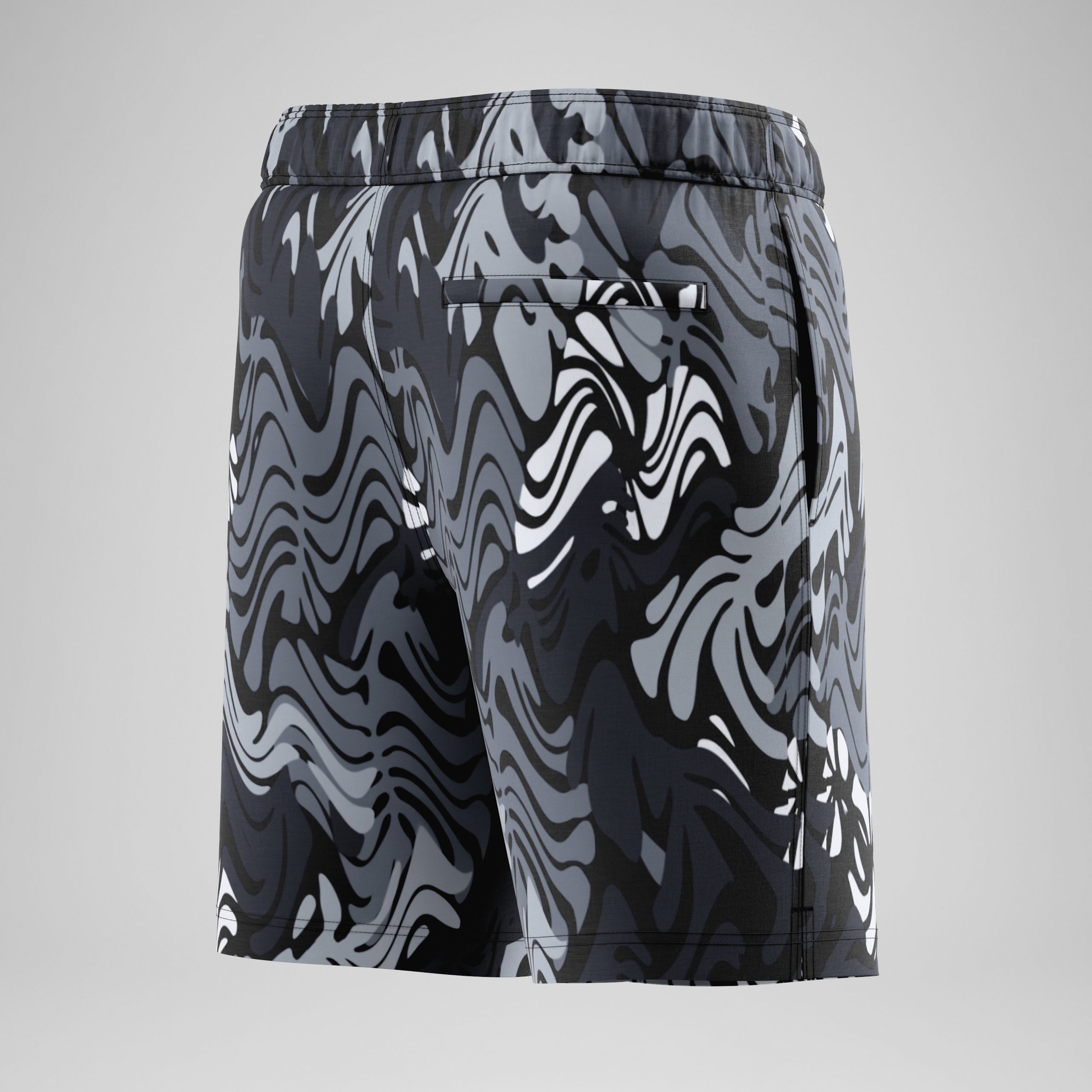 Men's Redondo Edge Printed Swim Shorts Black - Image 7