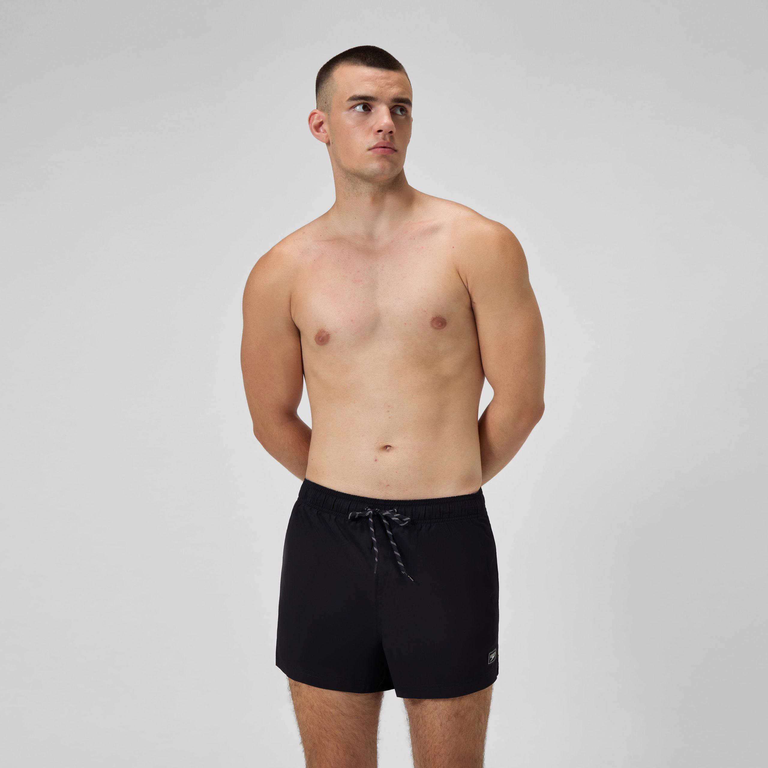Men's Classics Solid Redondo Edge Volley Swim Trunks Black - Image 2
