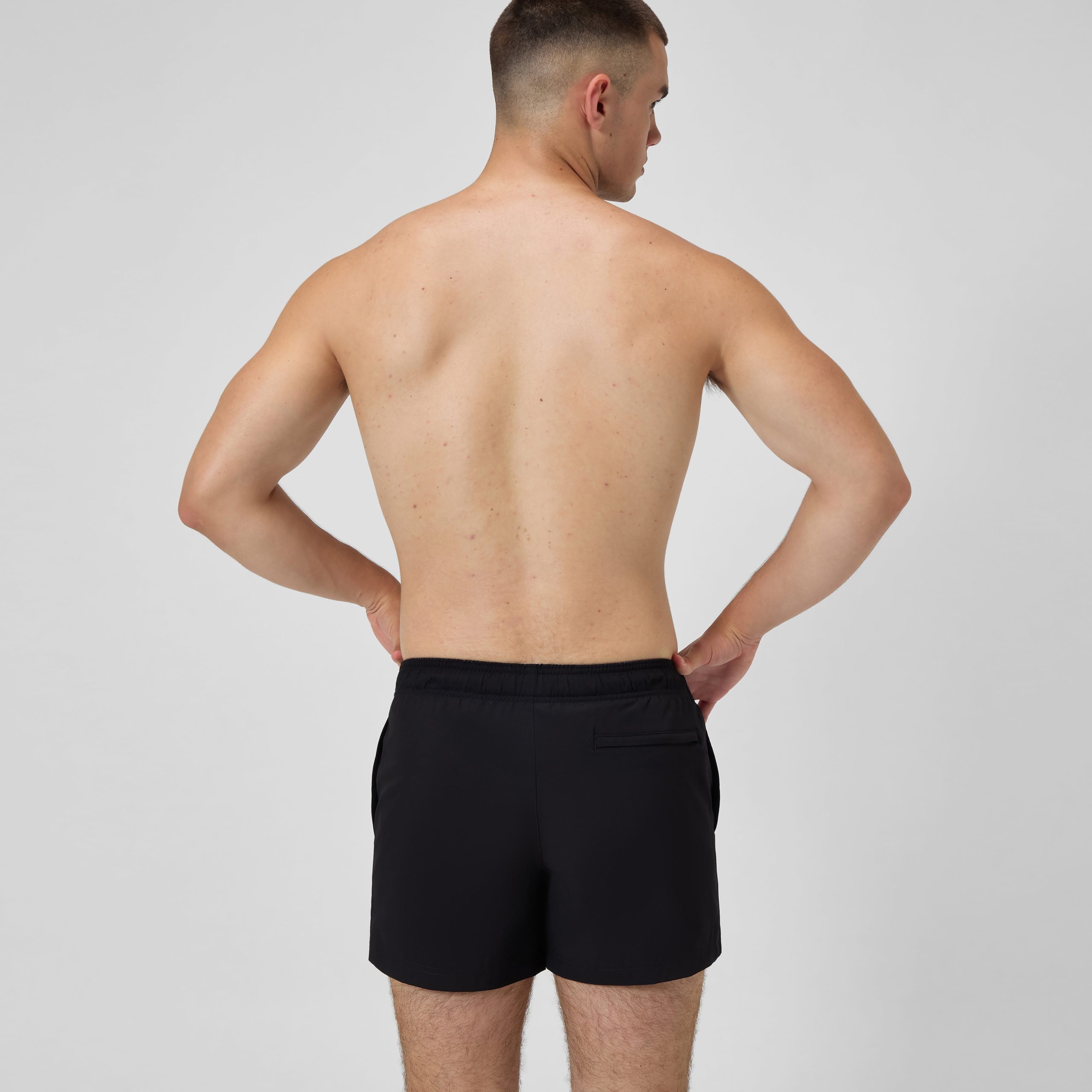 Men's Classics Solid Redondo Edge Volley Swim Trunks Black - Image 4