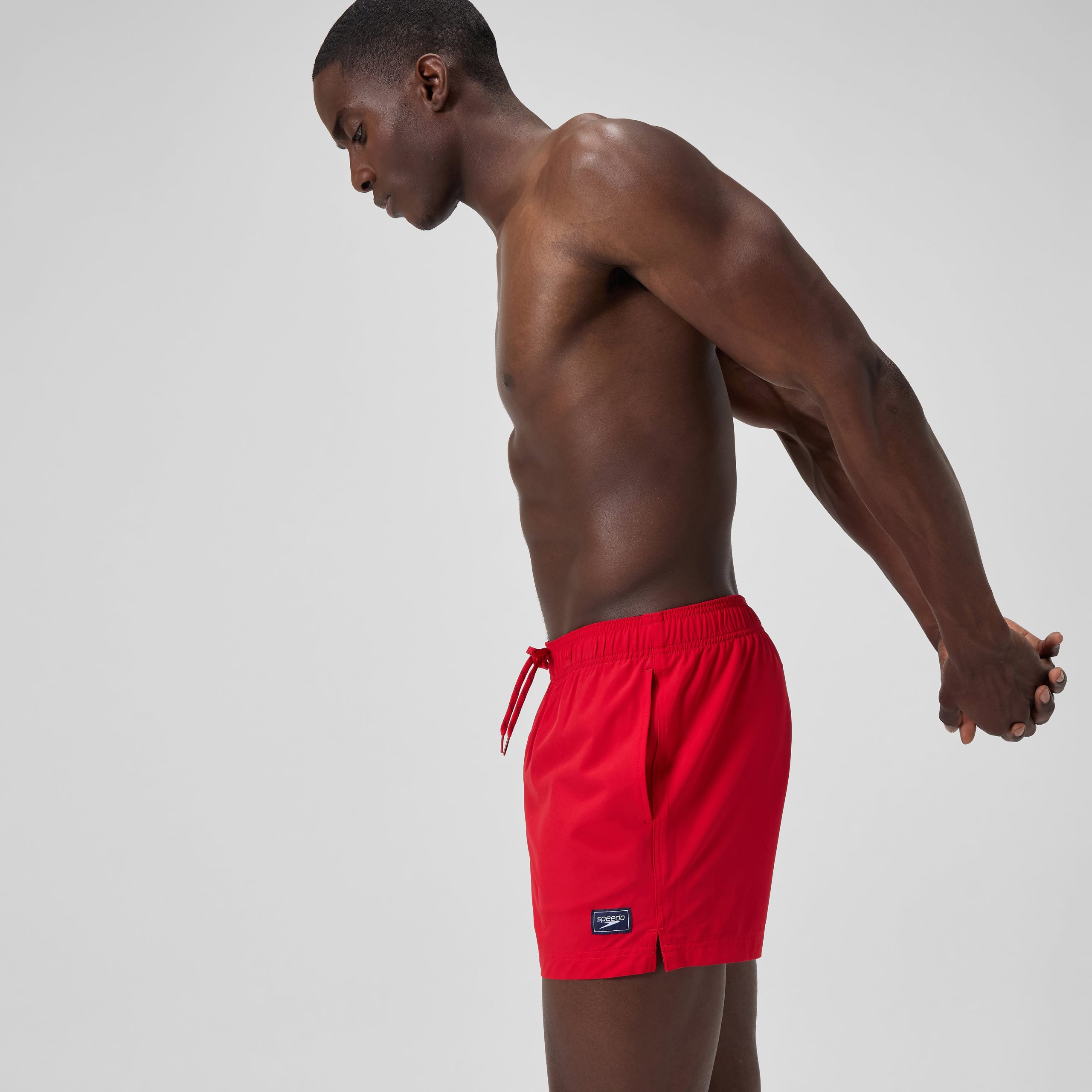 Men's Classics Solid Redondo Edge Volley Swim Trunks Red - Image 3