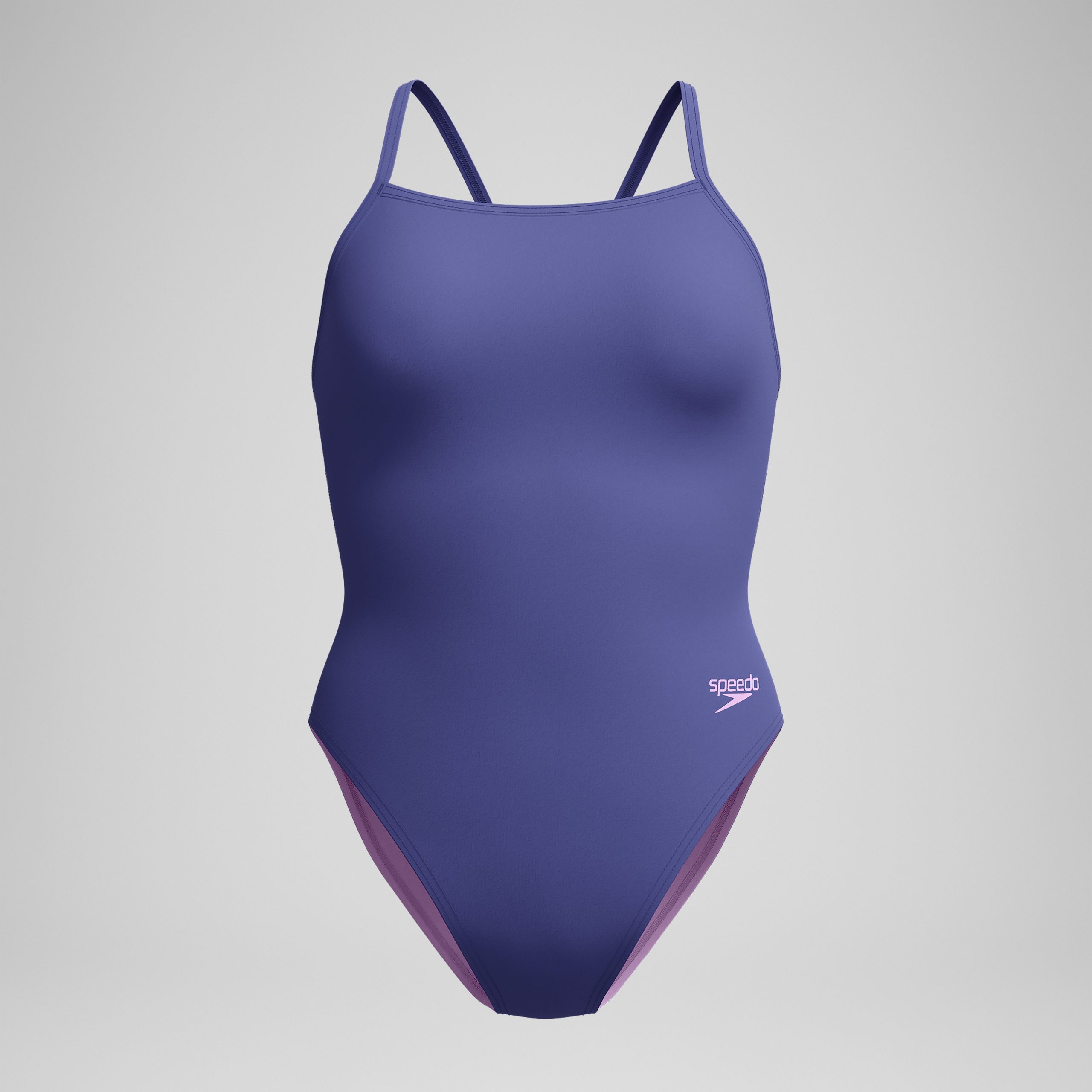 Women's Solid V-Back One Piece Blue - Image 5
