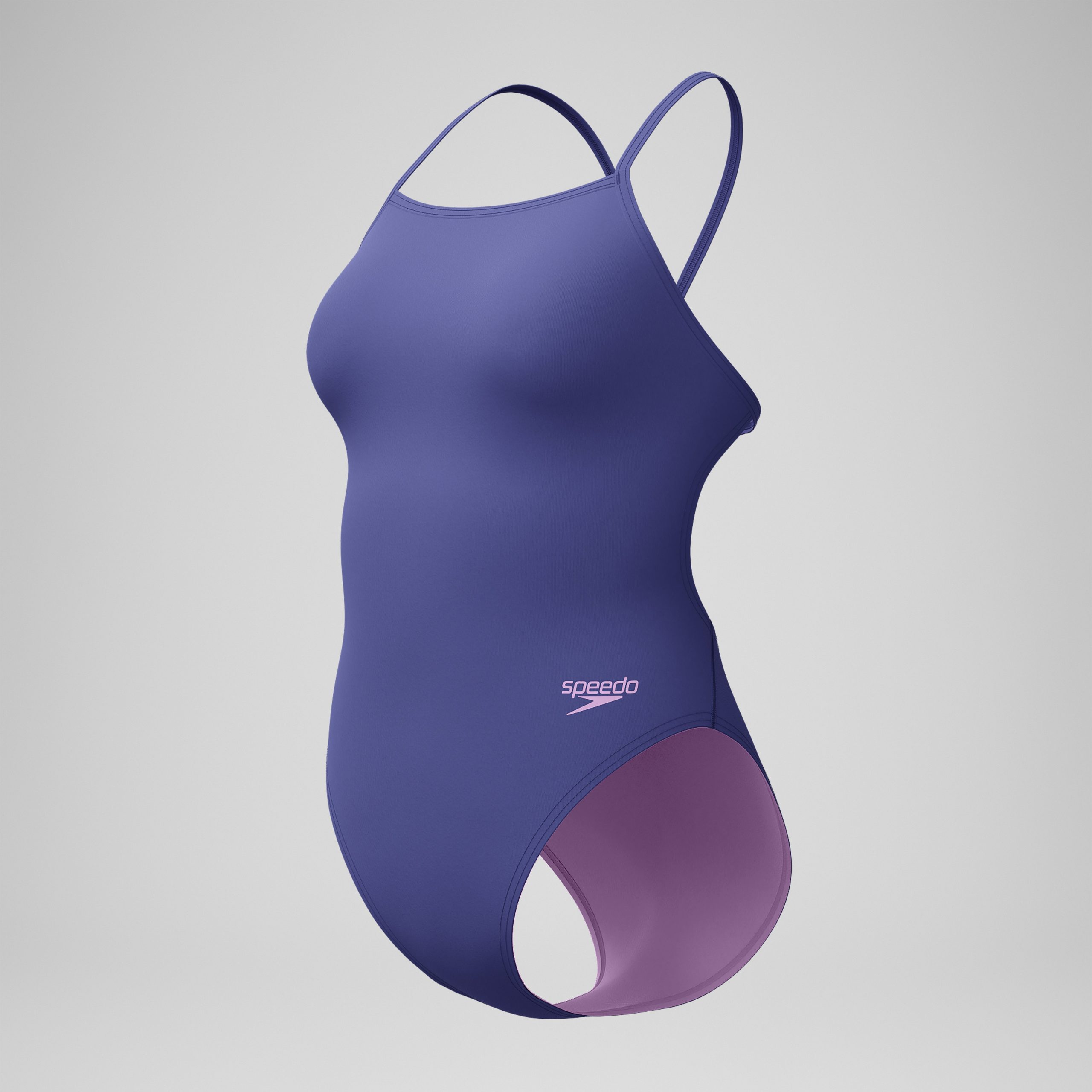Women's Solid V-Back One Piece Blue - Image 8