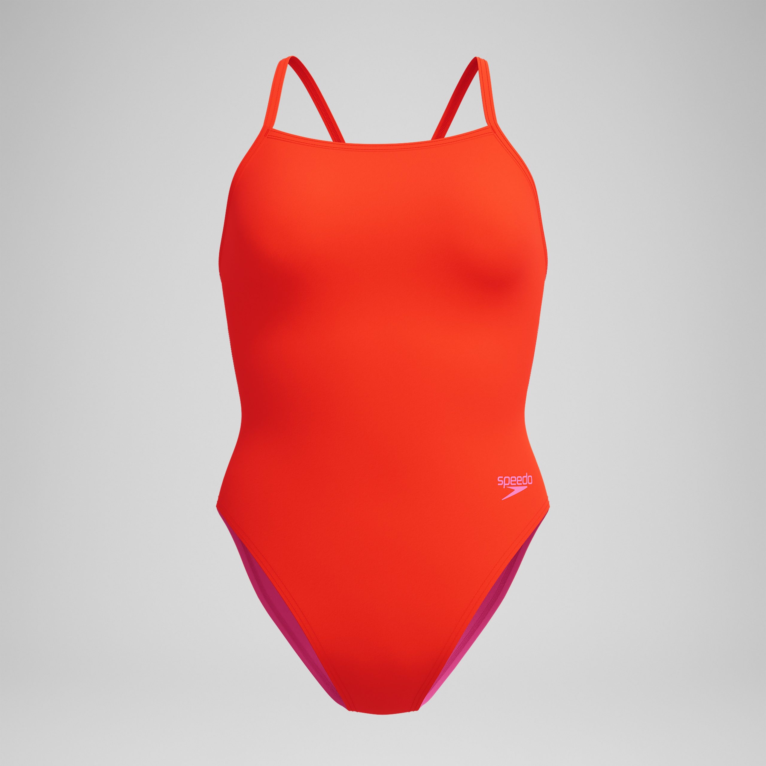 Women's Solid V-Back One Piece Orange - Image 5