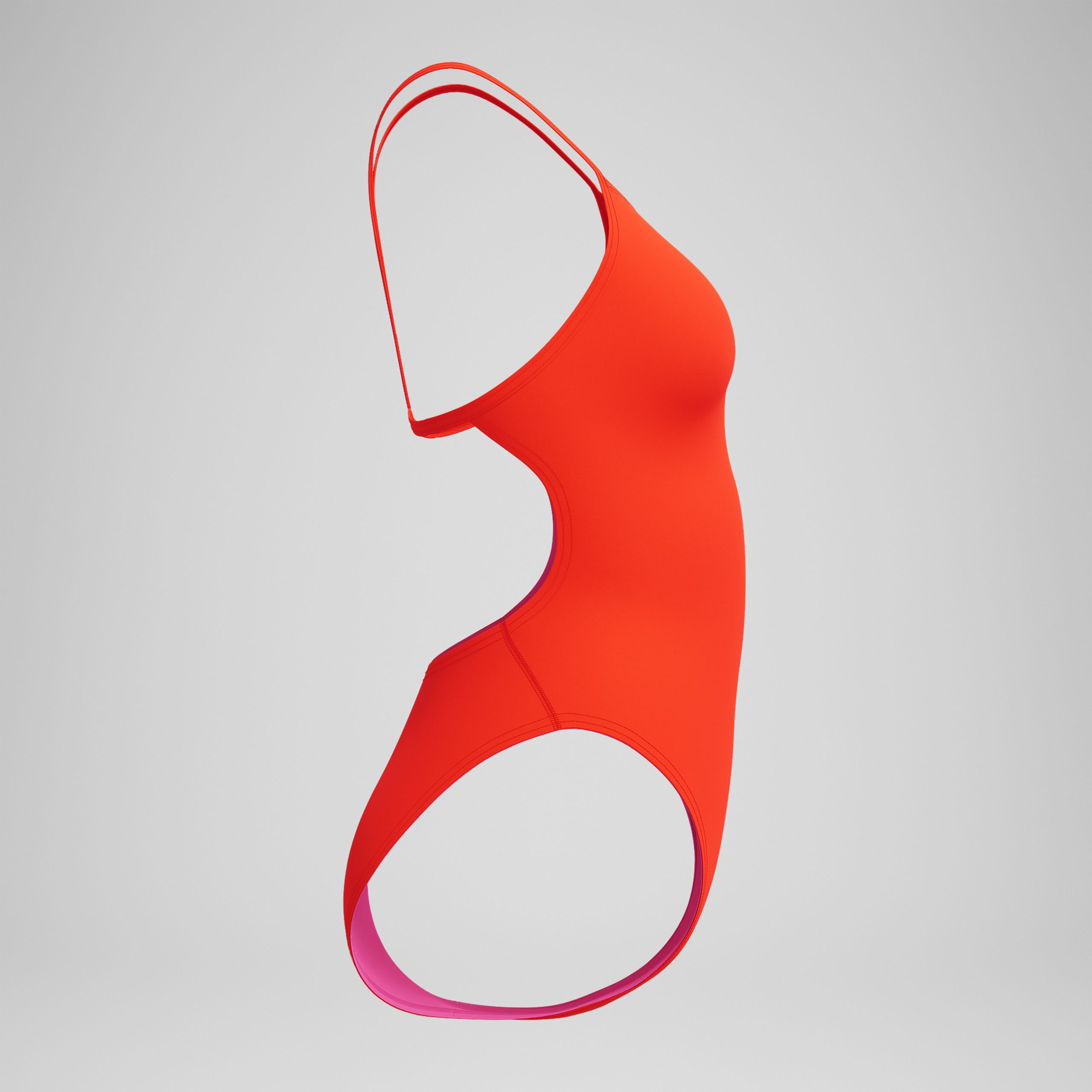 Women's Solid V-Back One Piece Orange - Image 6