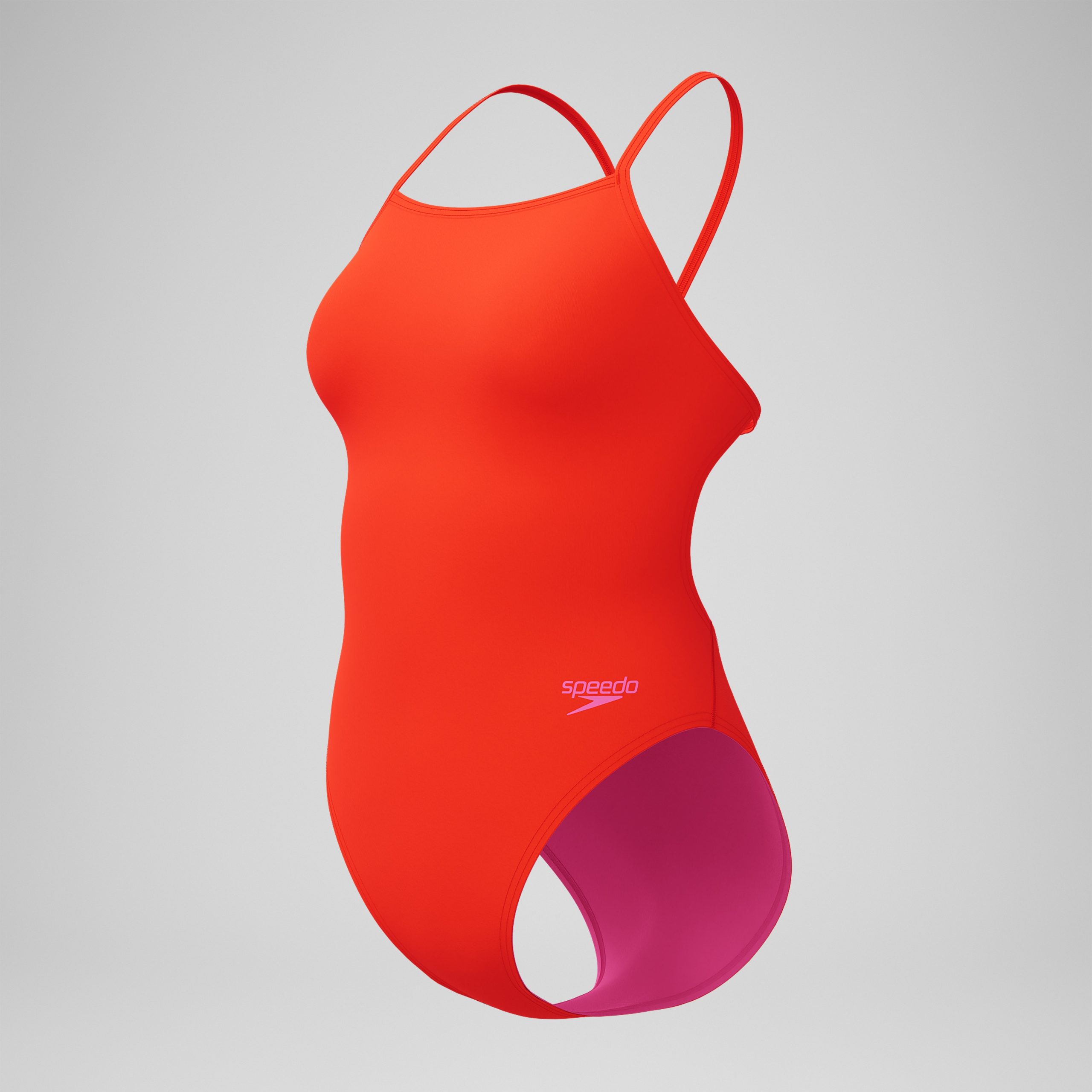 Women's Solid V-Back One Piece Orange - Image 8