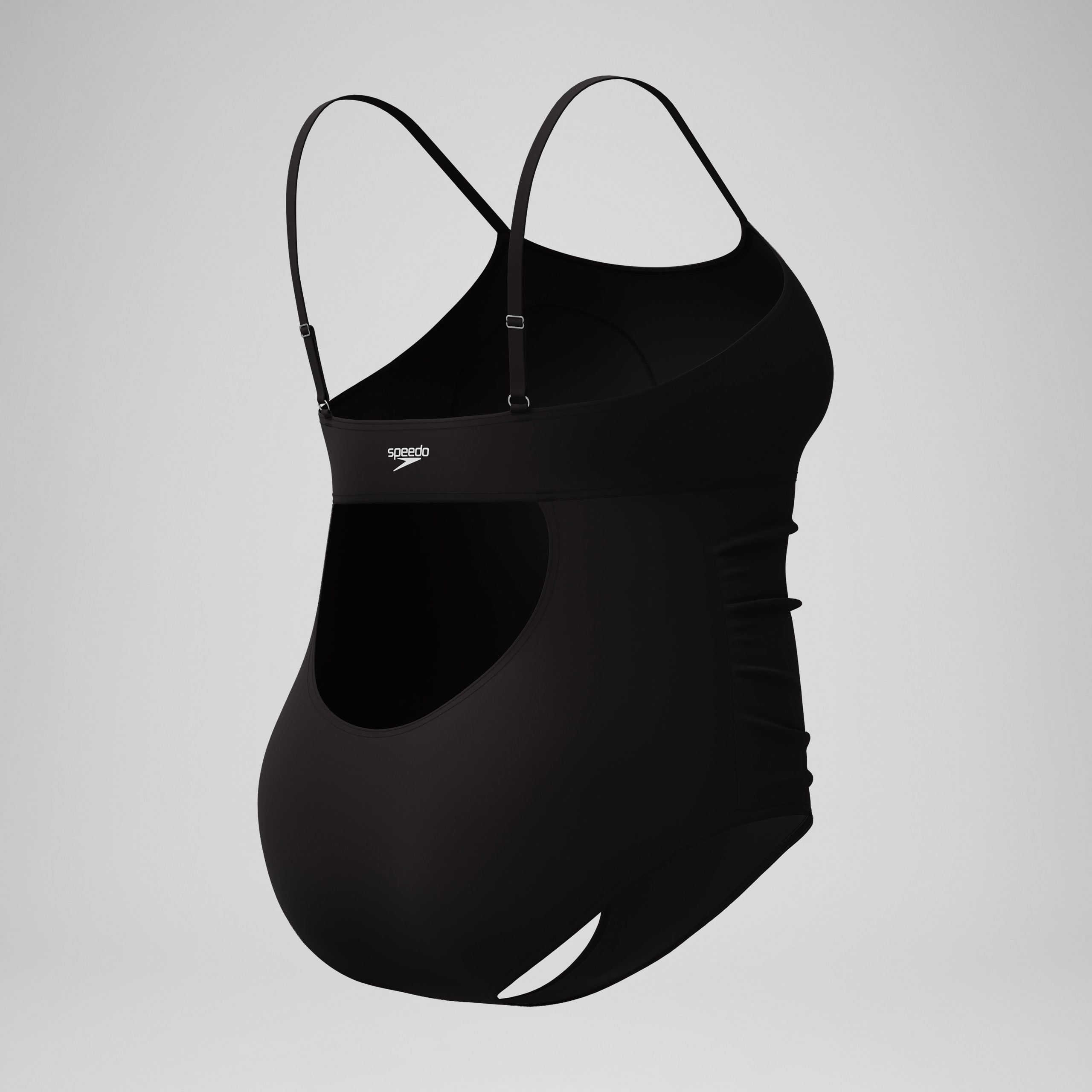 Women's New Plus Solid Shirred Tank One Piece Black - Image 4