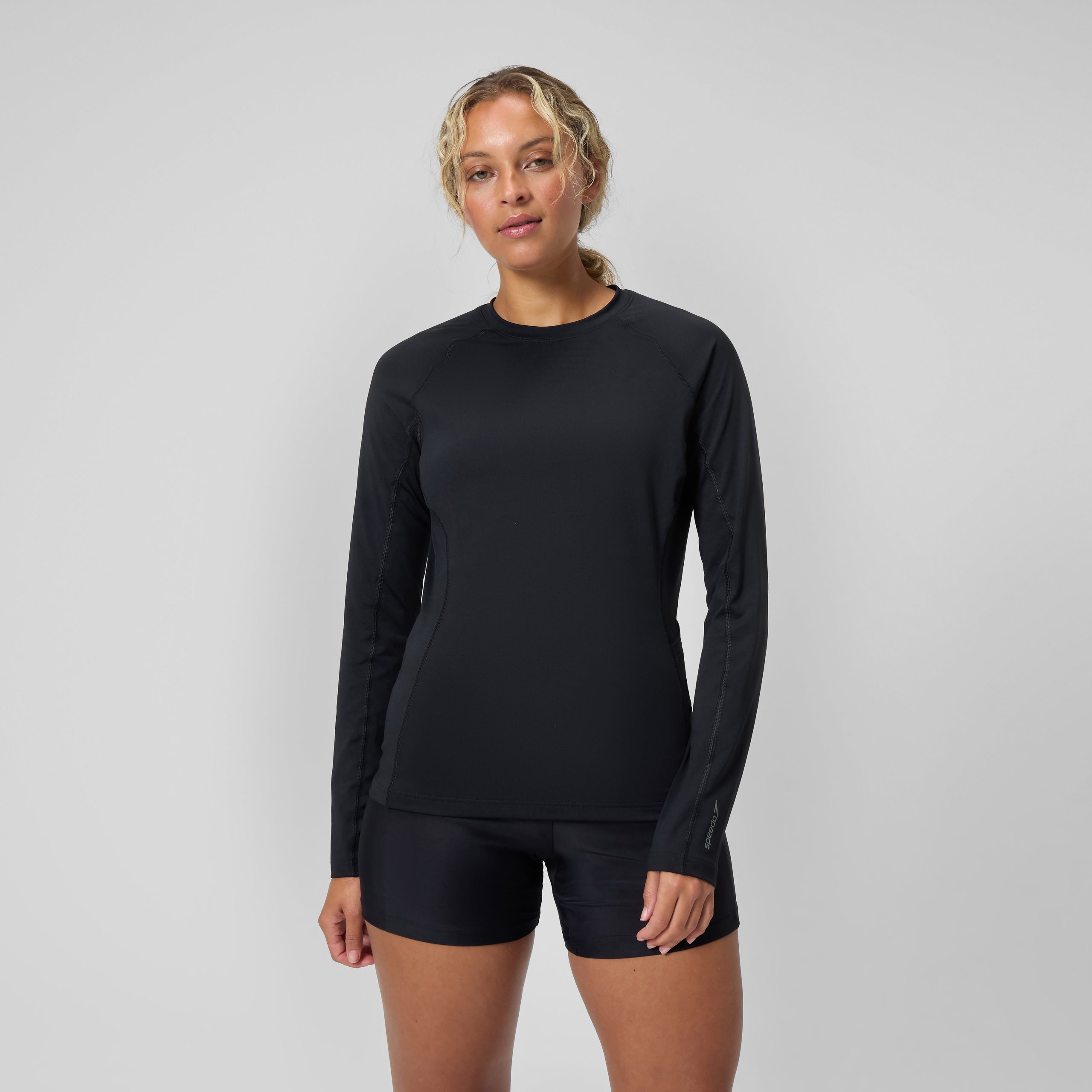 Women's Long Sleeve Rash Top Black - Image 2