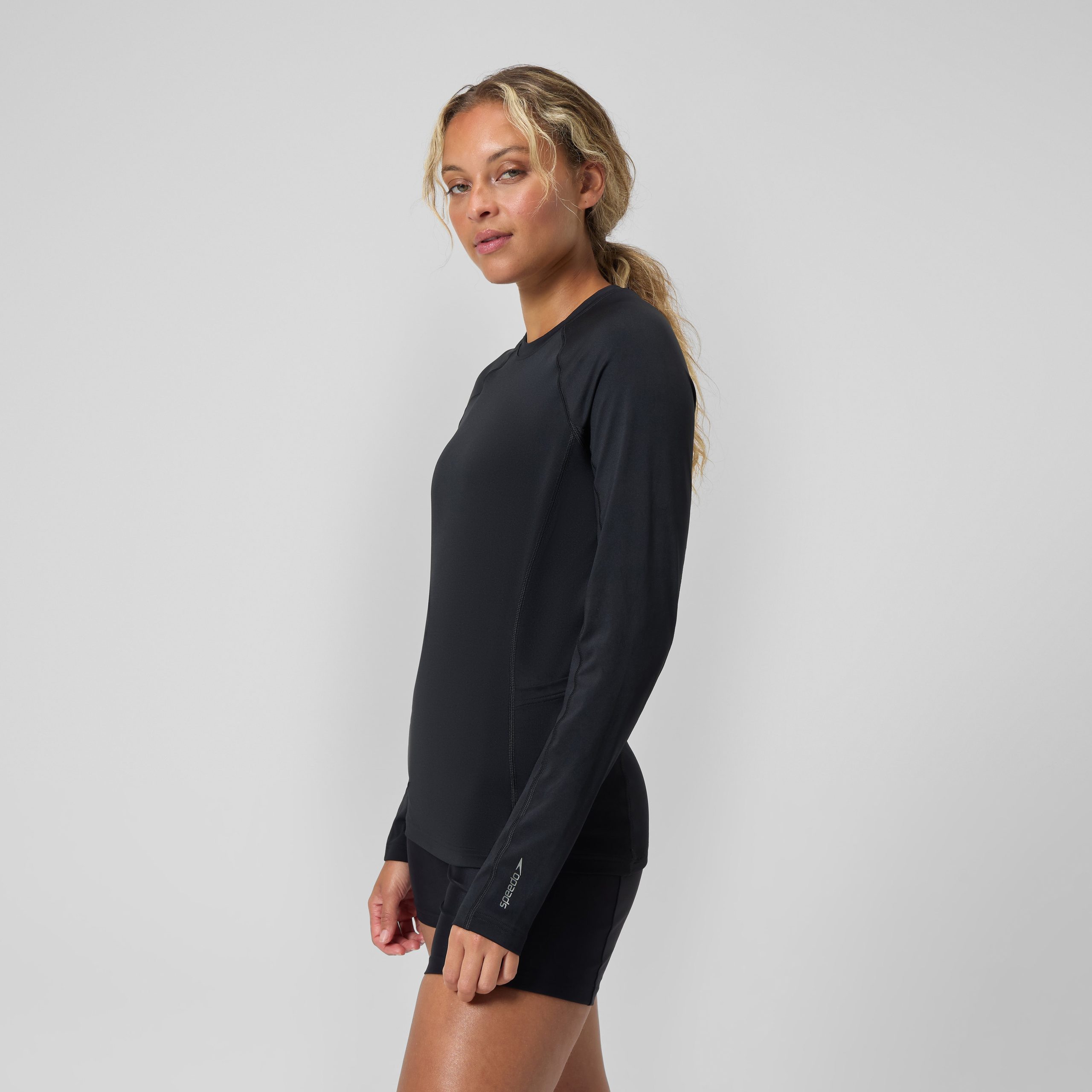 Women's Long Sleeve Rash Top Black - Image 3