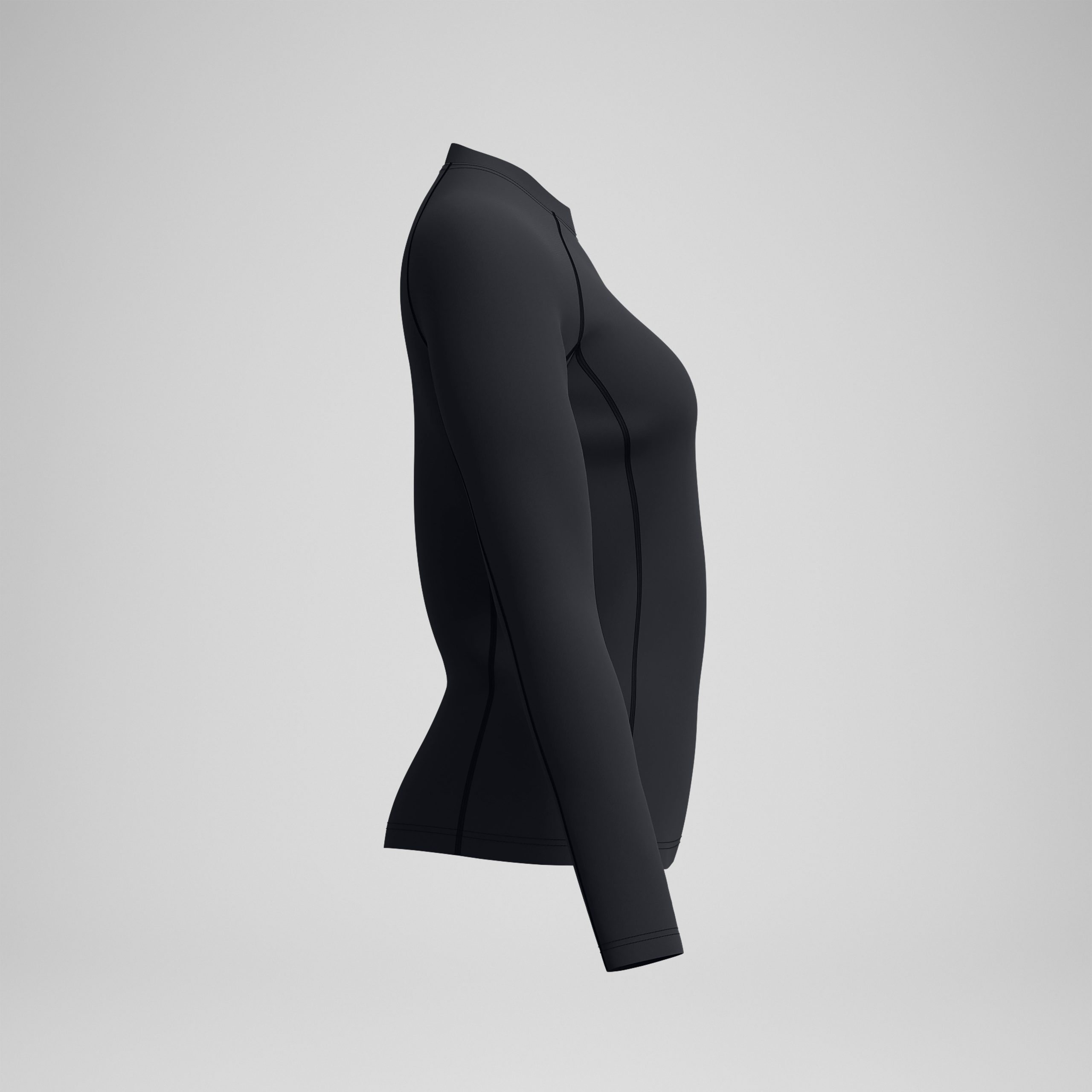 Women's Long Sleeve Rash Top Black - Image 6