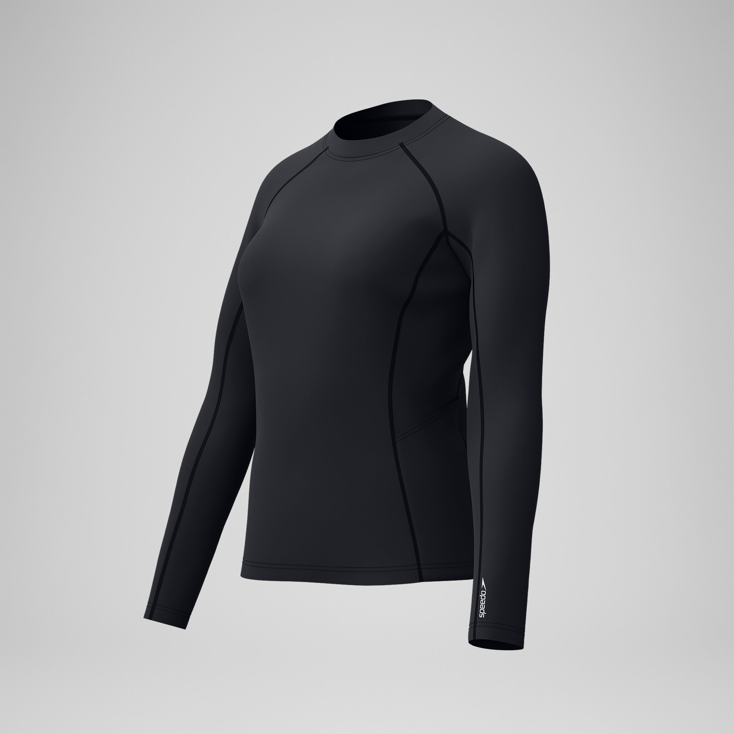 Women's Long Sleeve Rash Top Black - Image 8