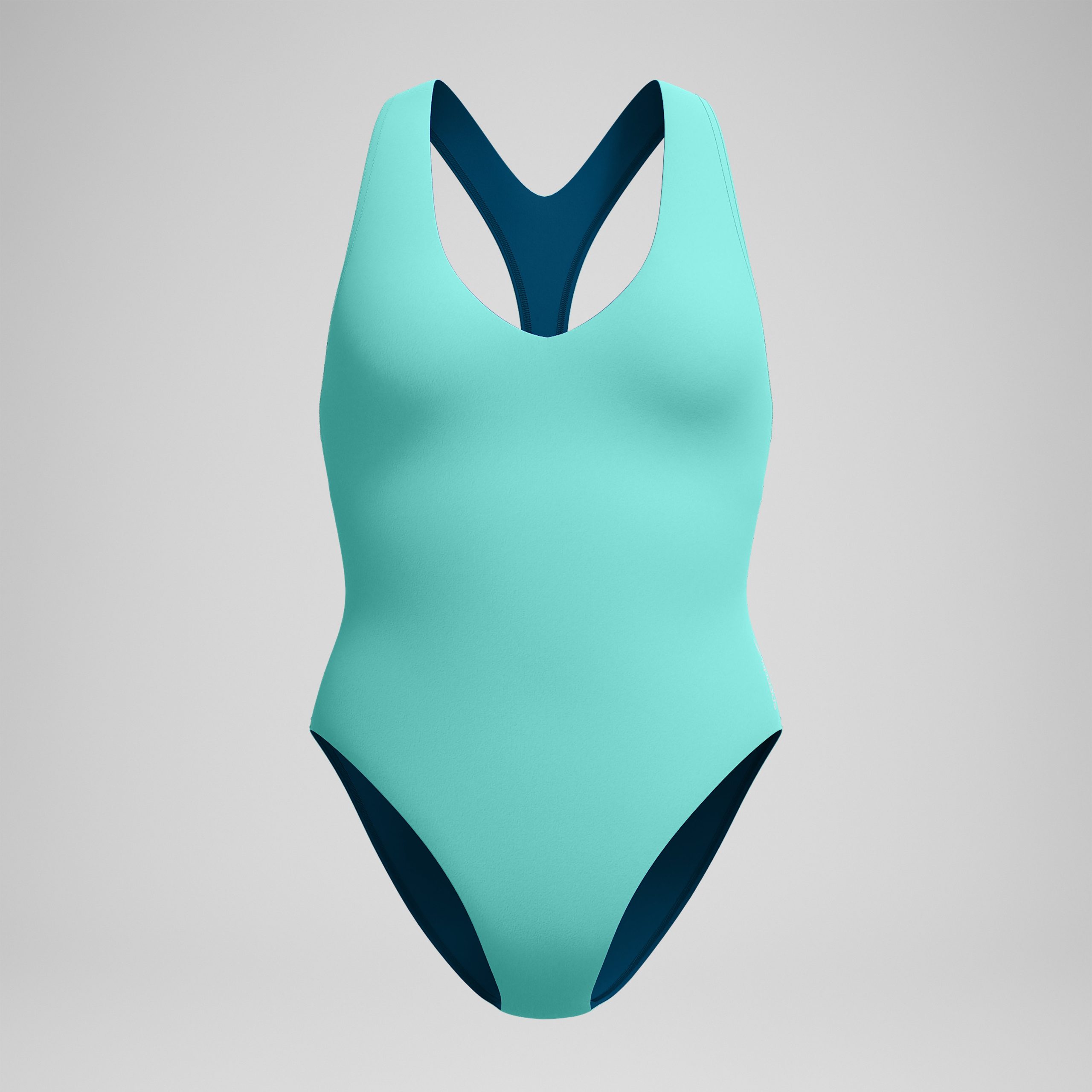 Women's Solid Racerback One Piece Teal - Image 5