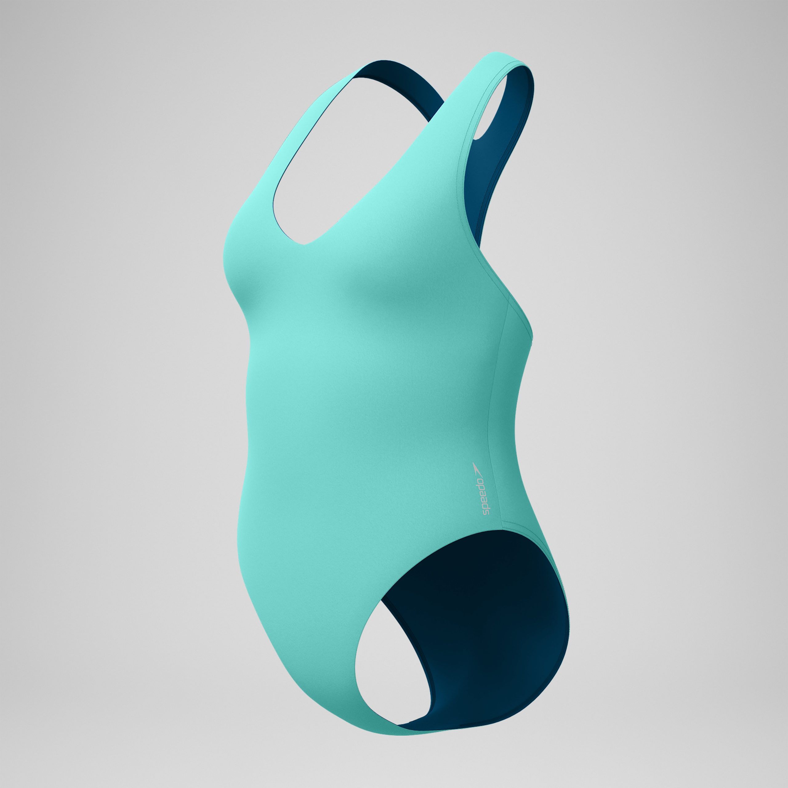 Women's Solid Racerback One Piece Teal - Image 8