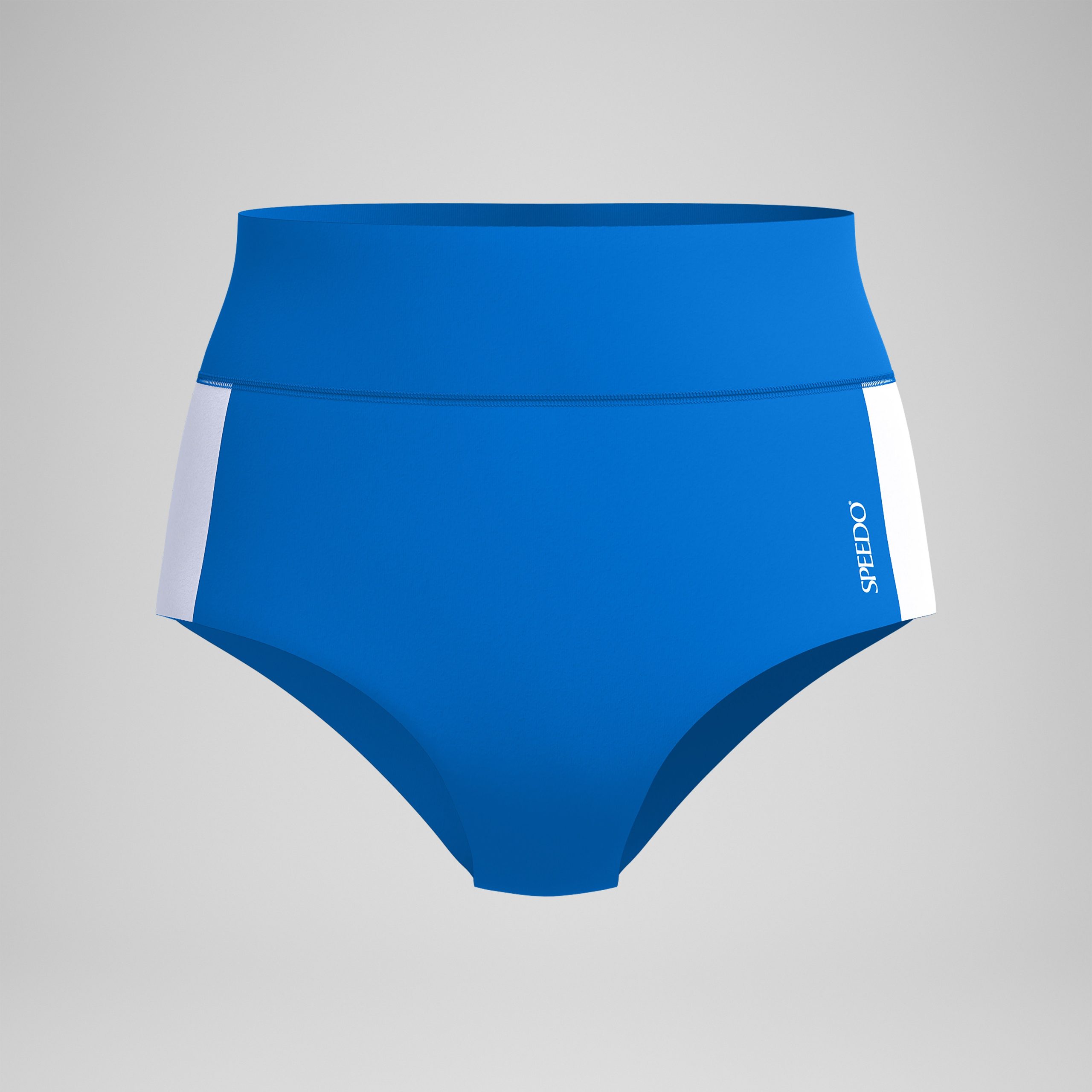 Women's Jetstream Colorblock Banded Boyleg Bottom Blue/White - Image 5