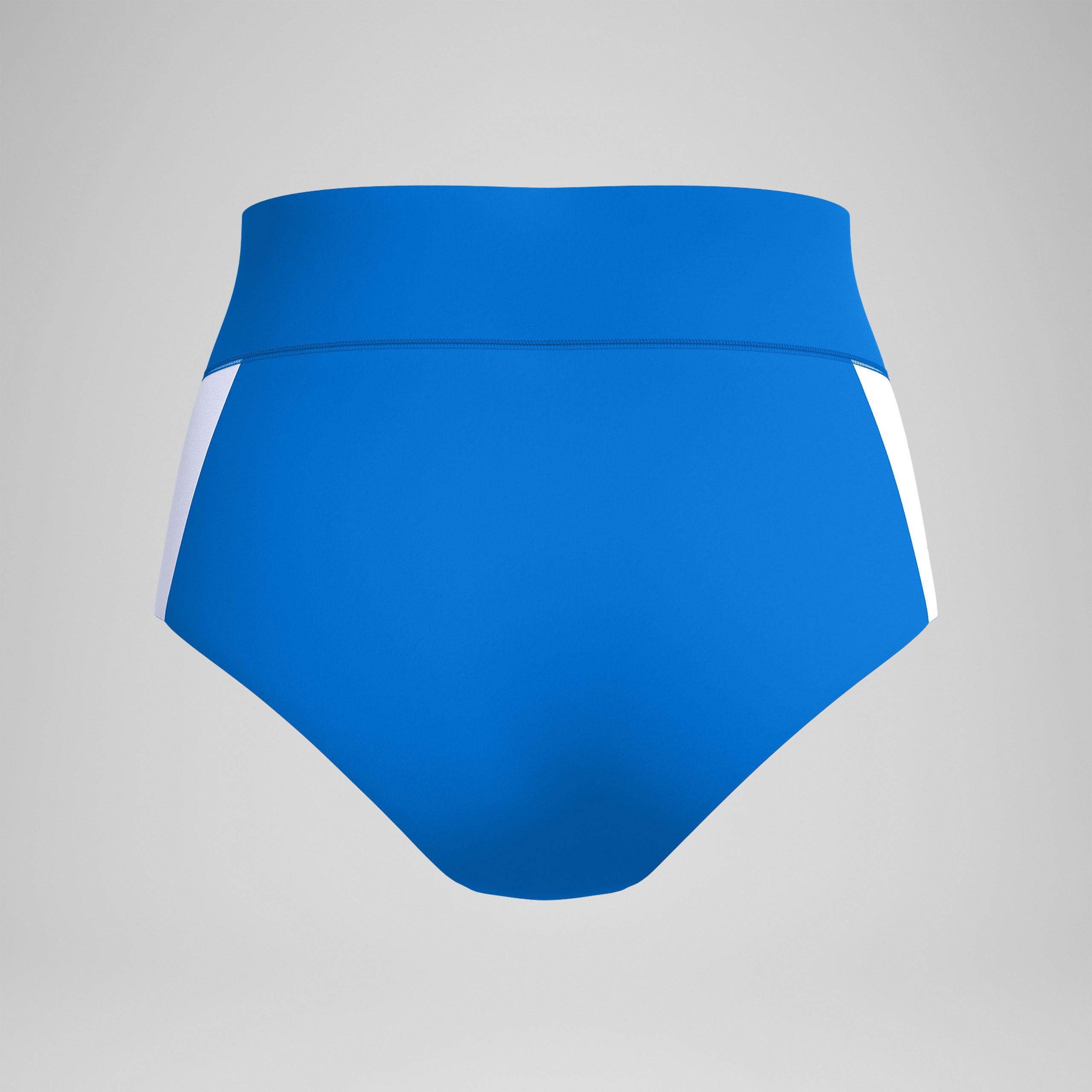 Women's Jetstream Colorblock Banded Boyleg Bottom Blue/White - Image 7
