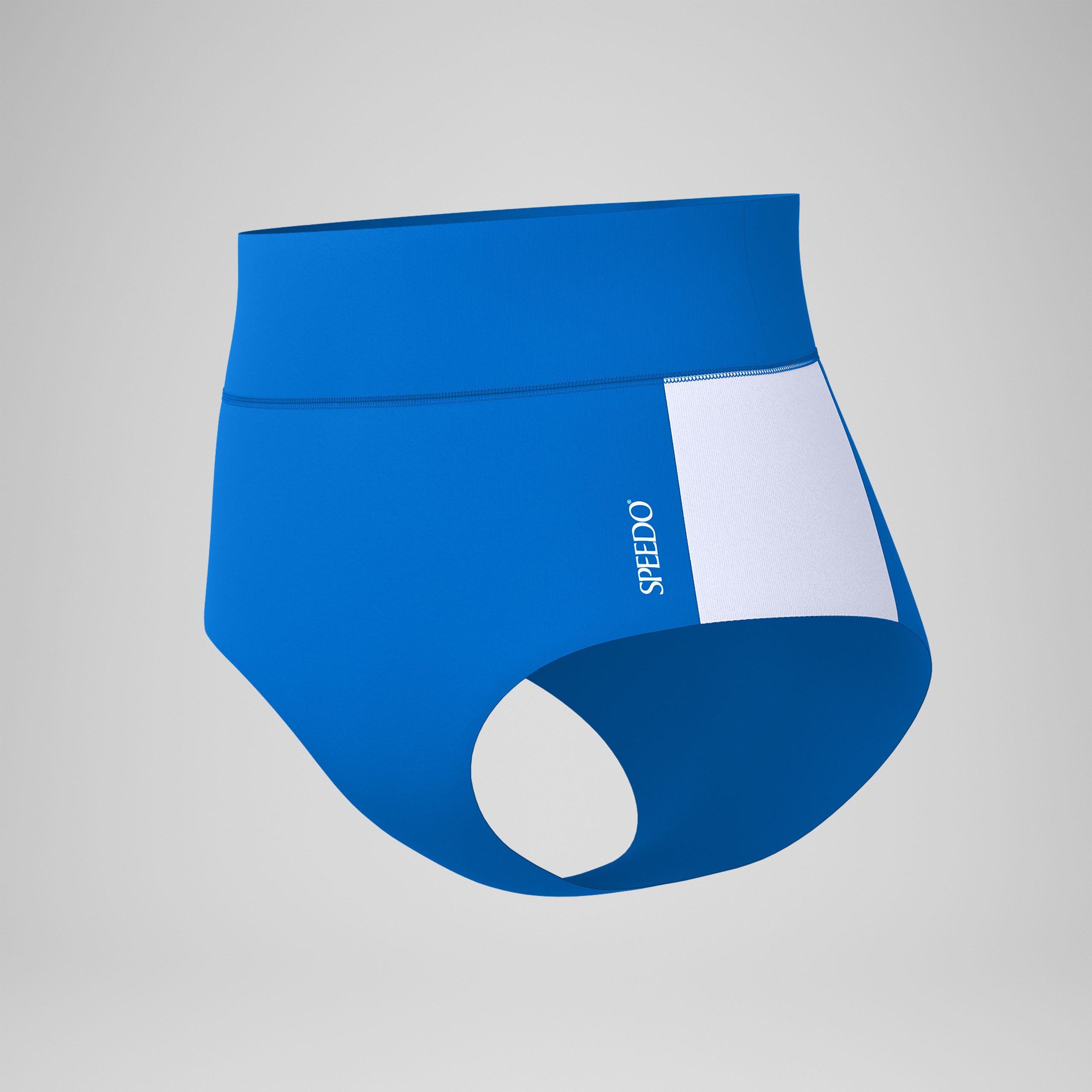 Women's Jetstream Colorblock Banded Boyleg Bottom Blue/White - Image 8