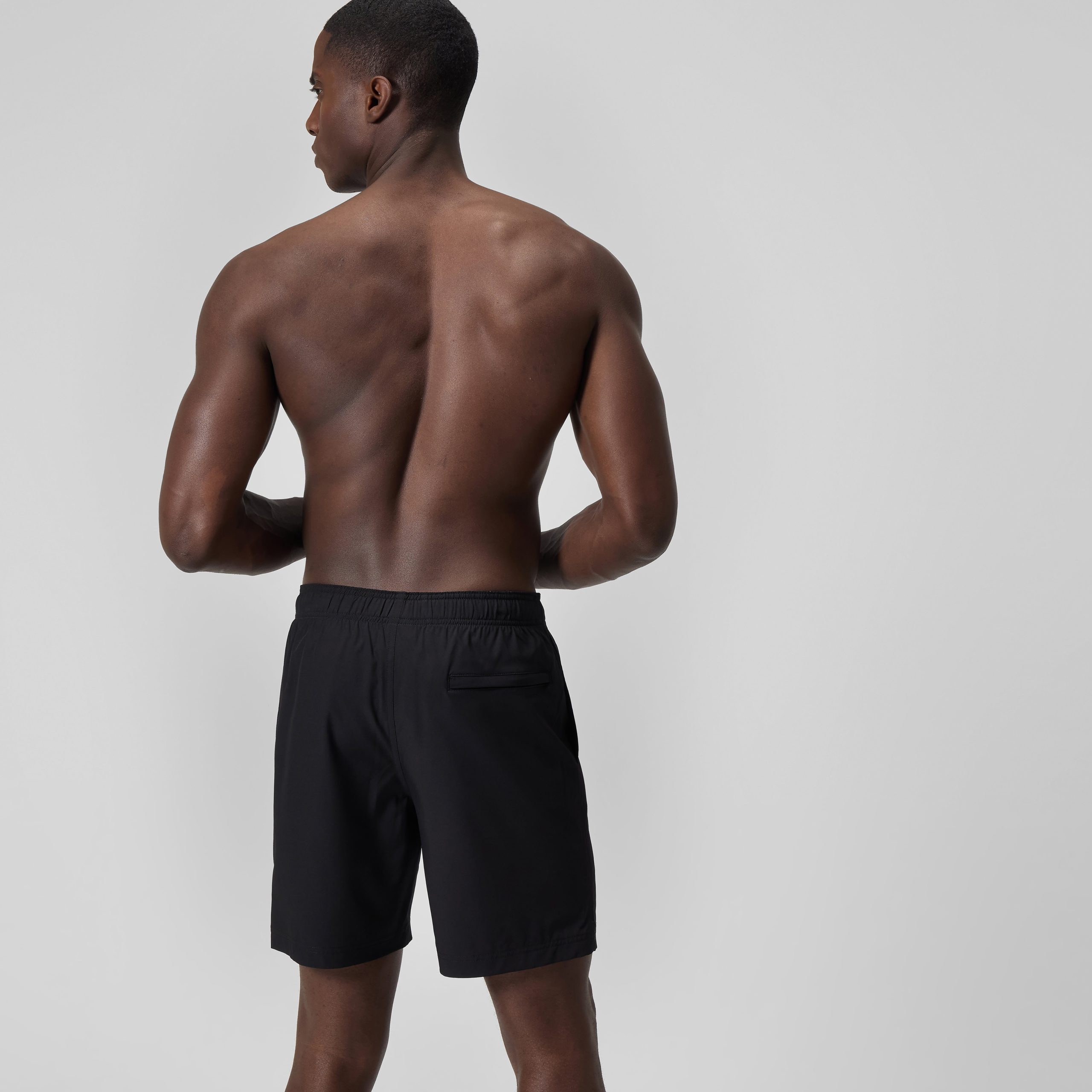 Men's Solid Volley Swim Trunks Black - Image 4