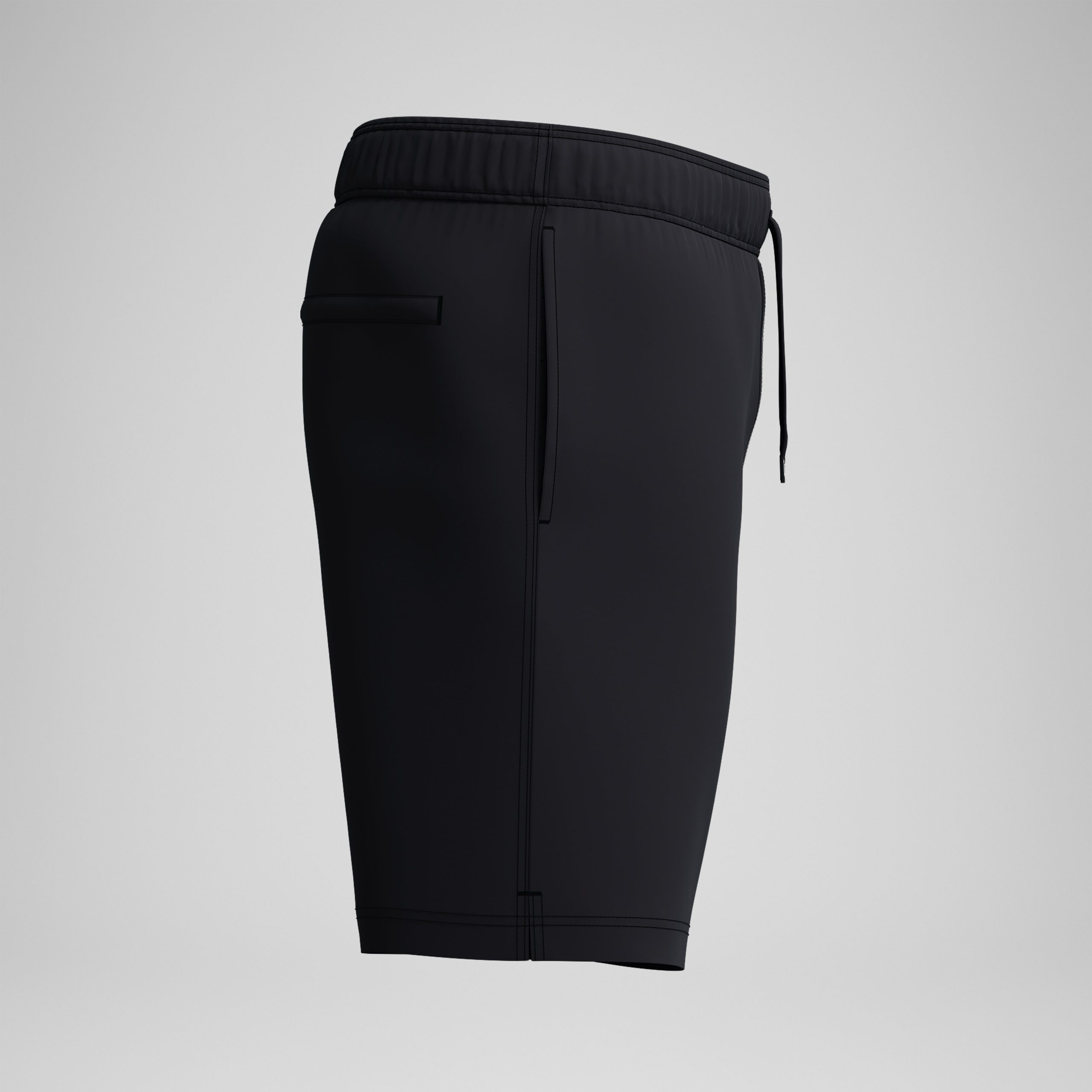 Men's Solid Volley Swim Trunks Black - Image 6