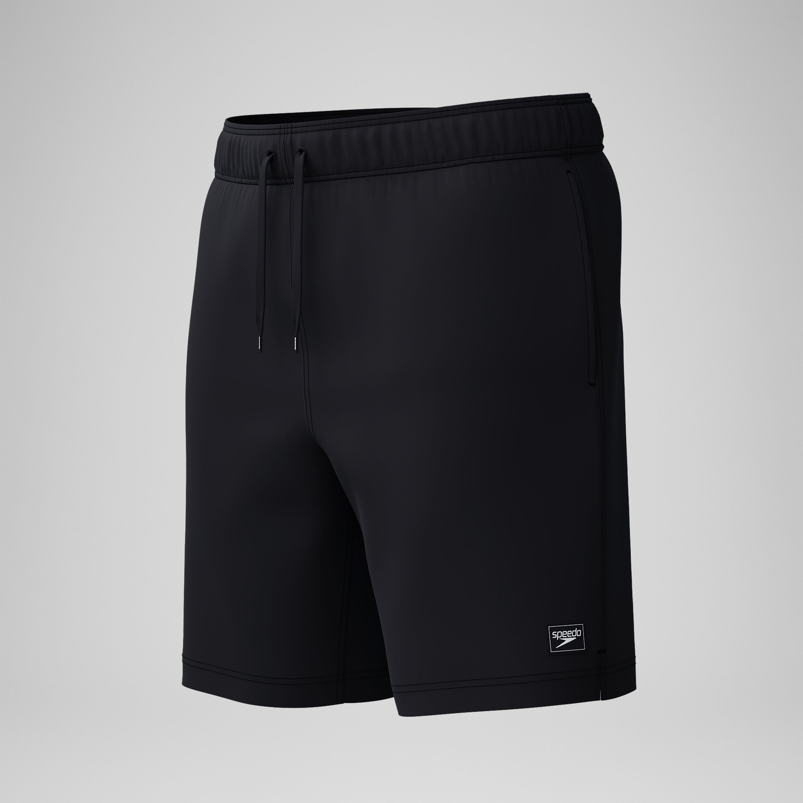 Men's Solid Volley Swim Trunks Black - Image 8