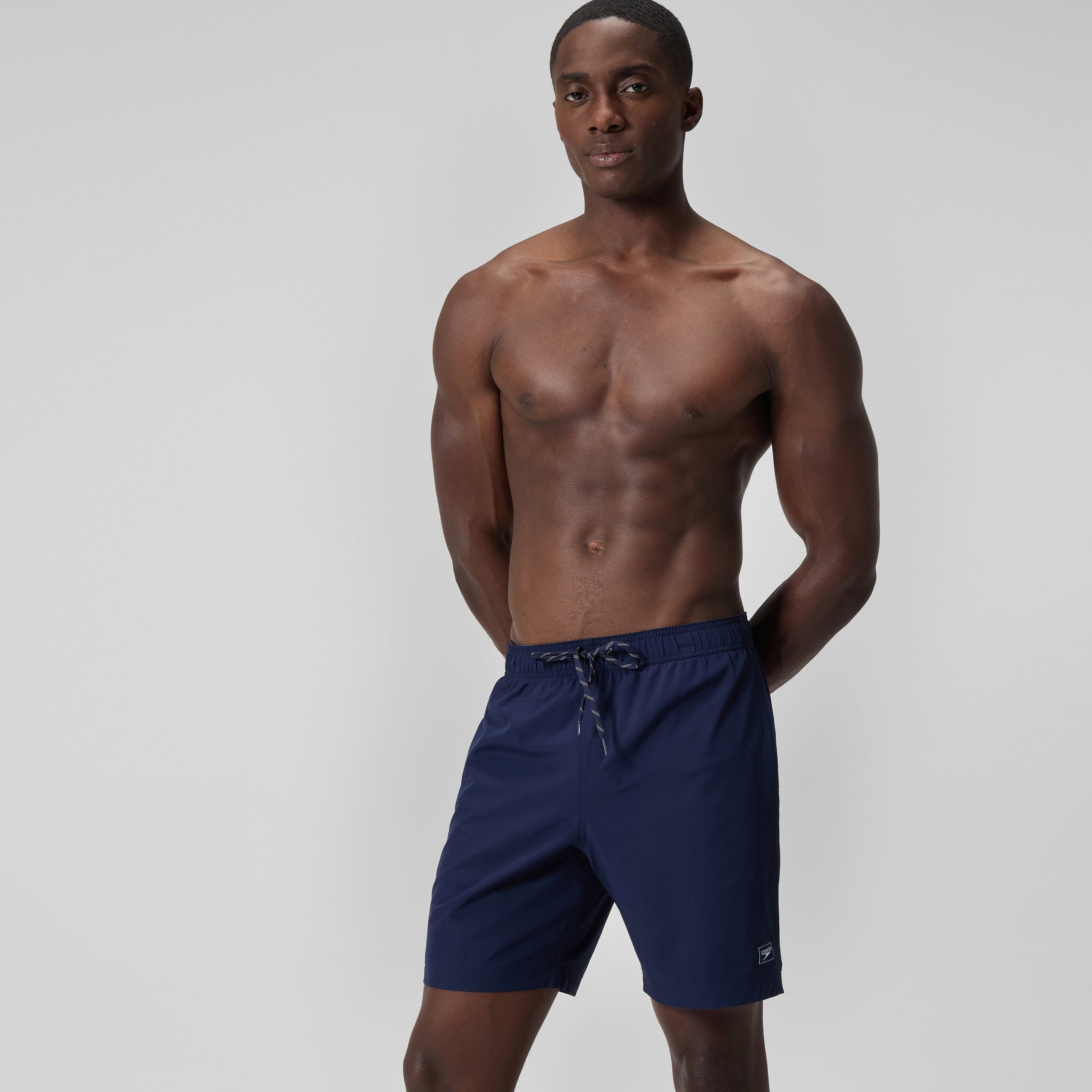 Men's Solid Volley Swim Trunks Navy - Image 2