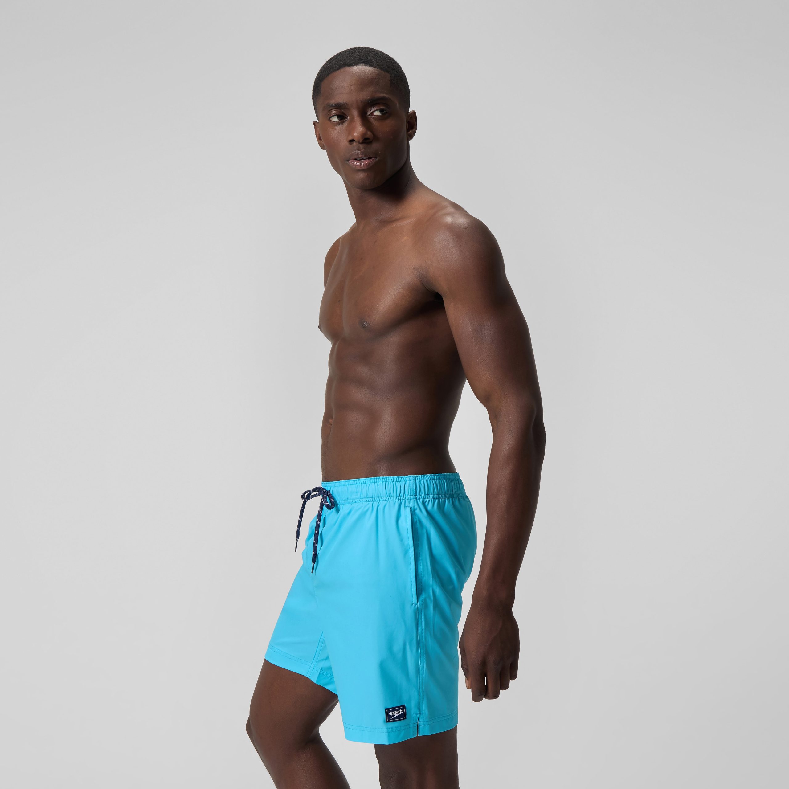 Men's Solid Redondo Edge Volley Swim Shorts Blue - Image 3