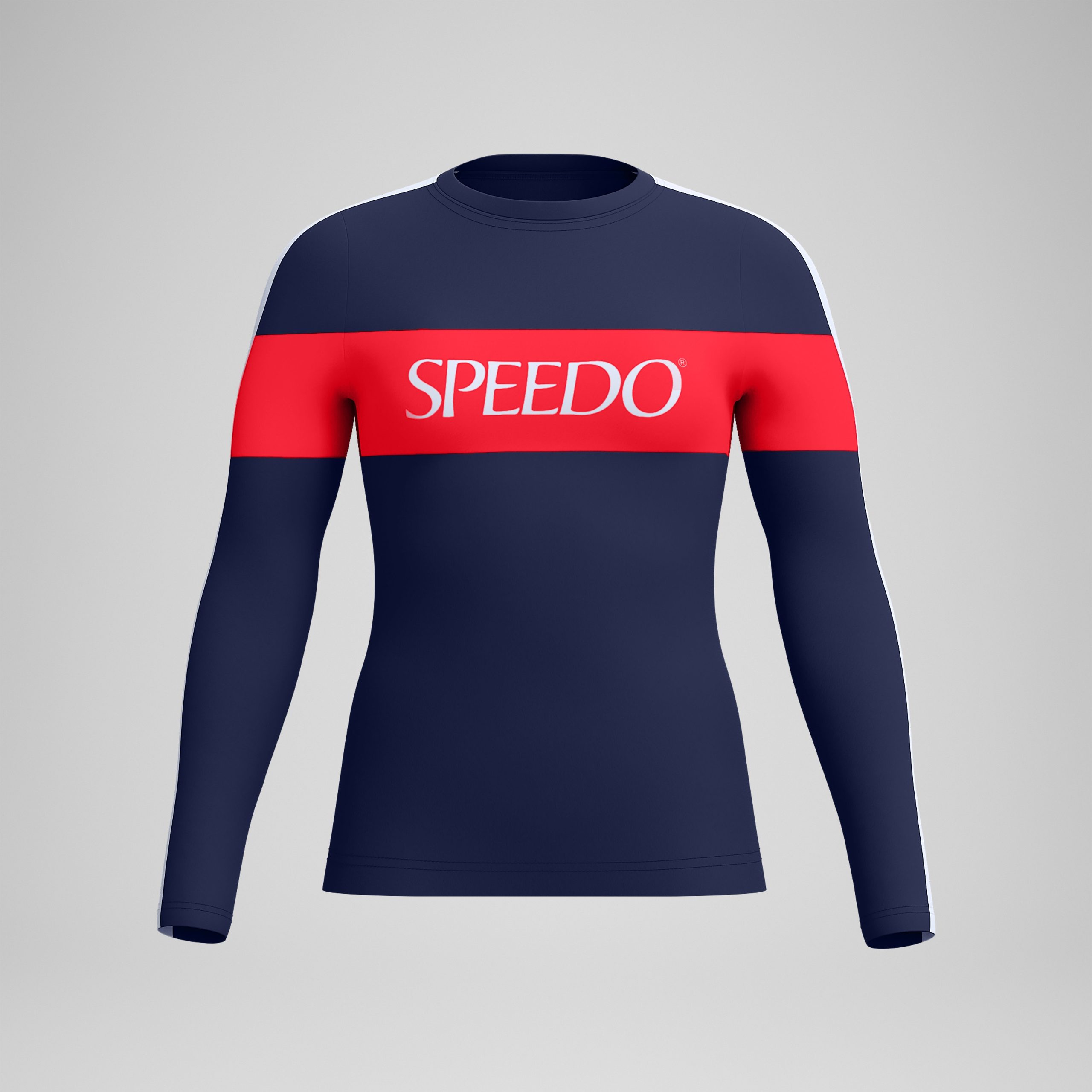 Women's Jetstream Long Sleeve Colorblock Rashguard Navy - Image 5