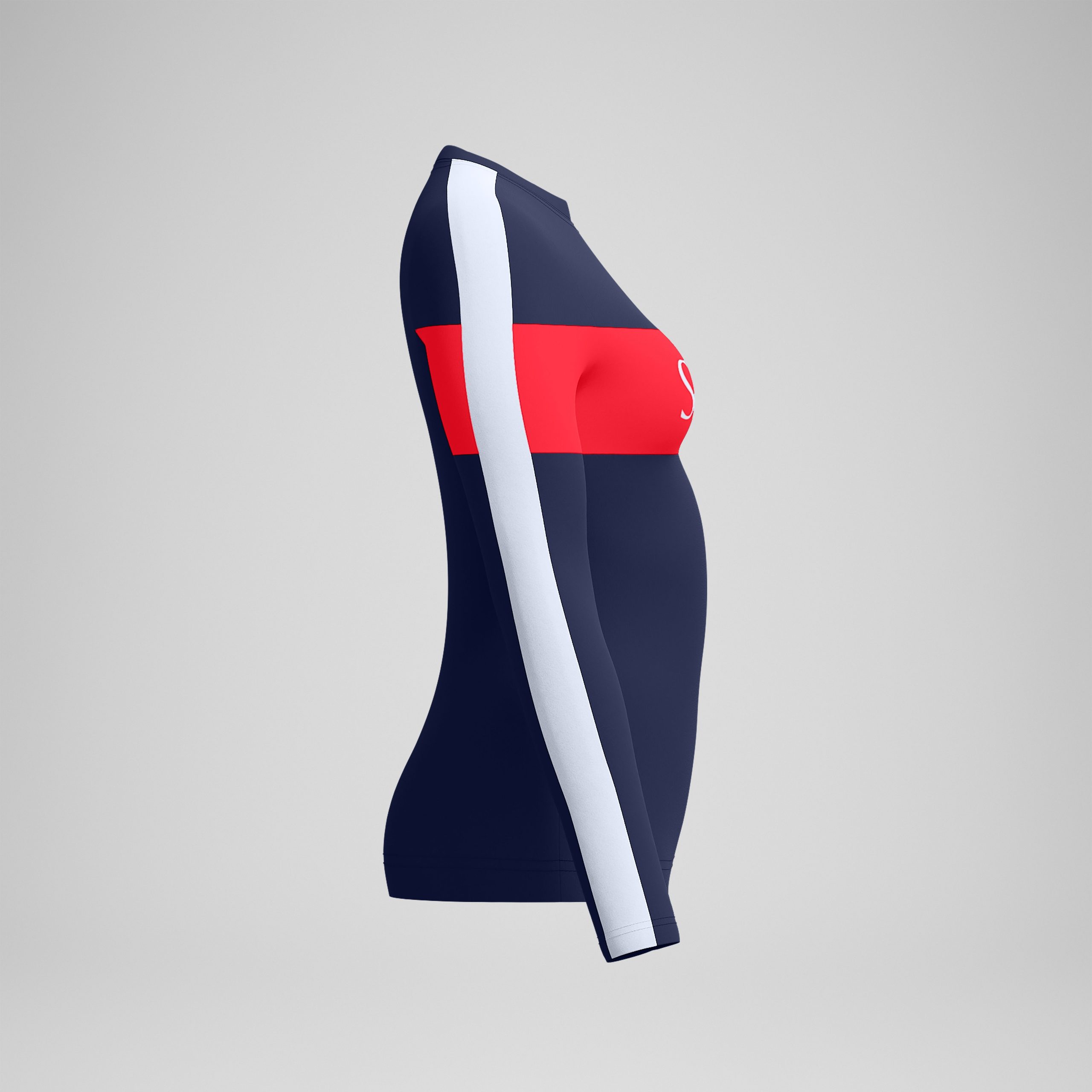 Women's Jetstream Long Sleeve Colorblock Rashguard Navy - Image 6