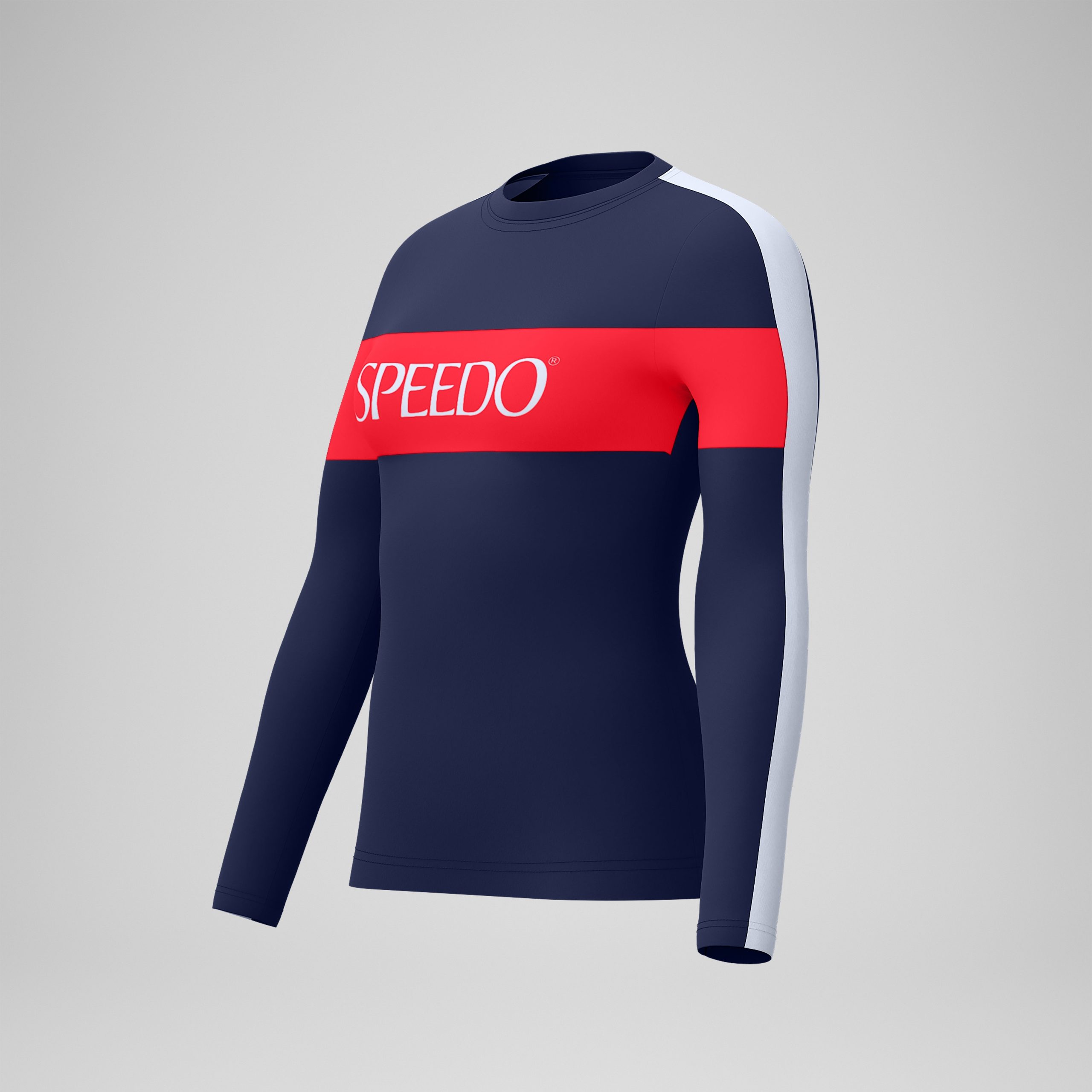 Women's Jetstream Long Sleeve Colorblock Rashguard Navy - Image 8