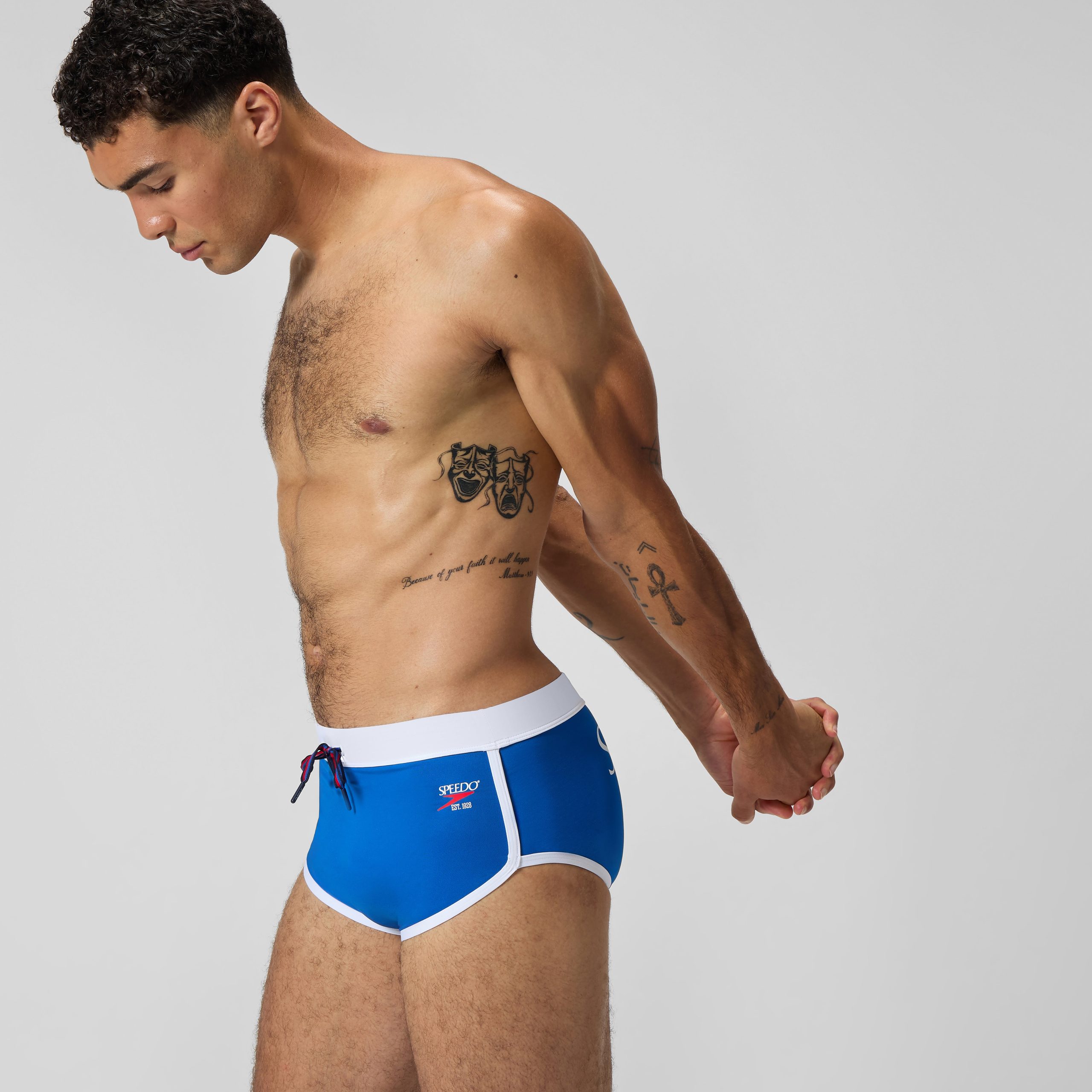 Men's Jetstream Retro Logo Brief Blue - Image 3