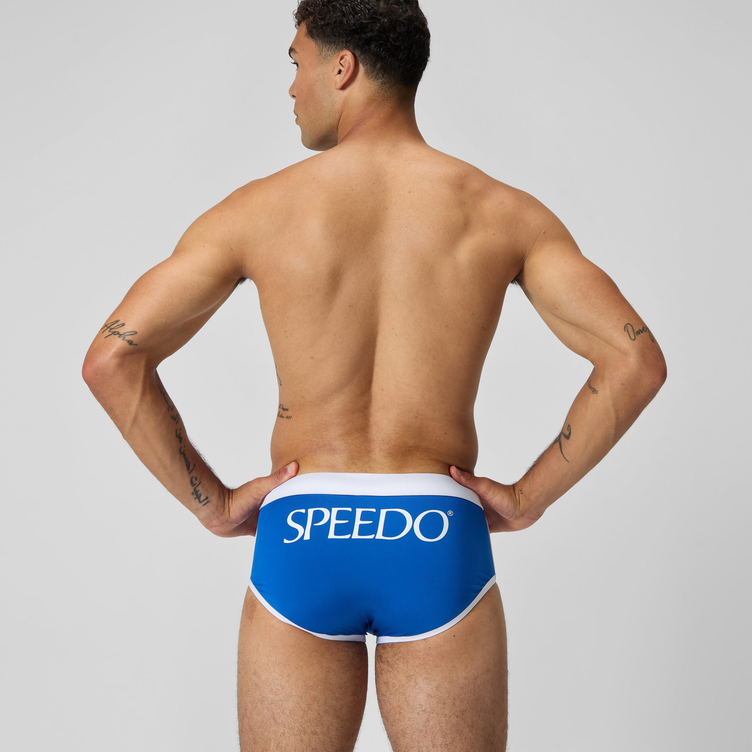 Men's Jetstream Retro Logo Brief Blue - Image 4