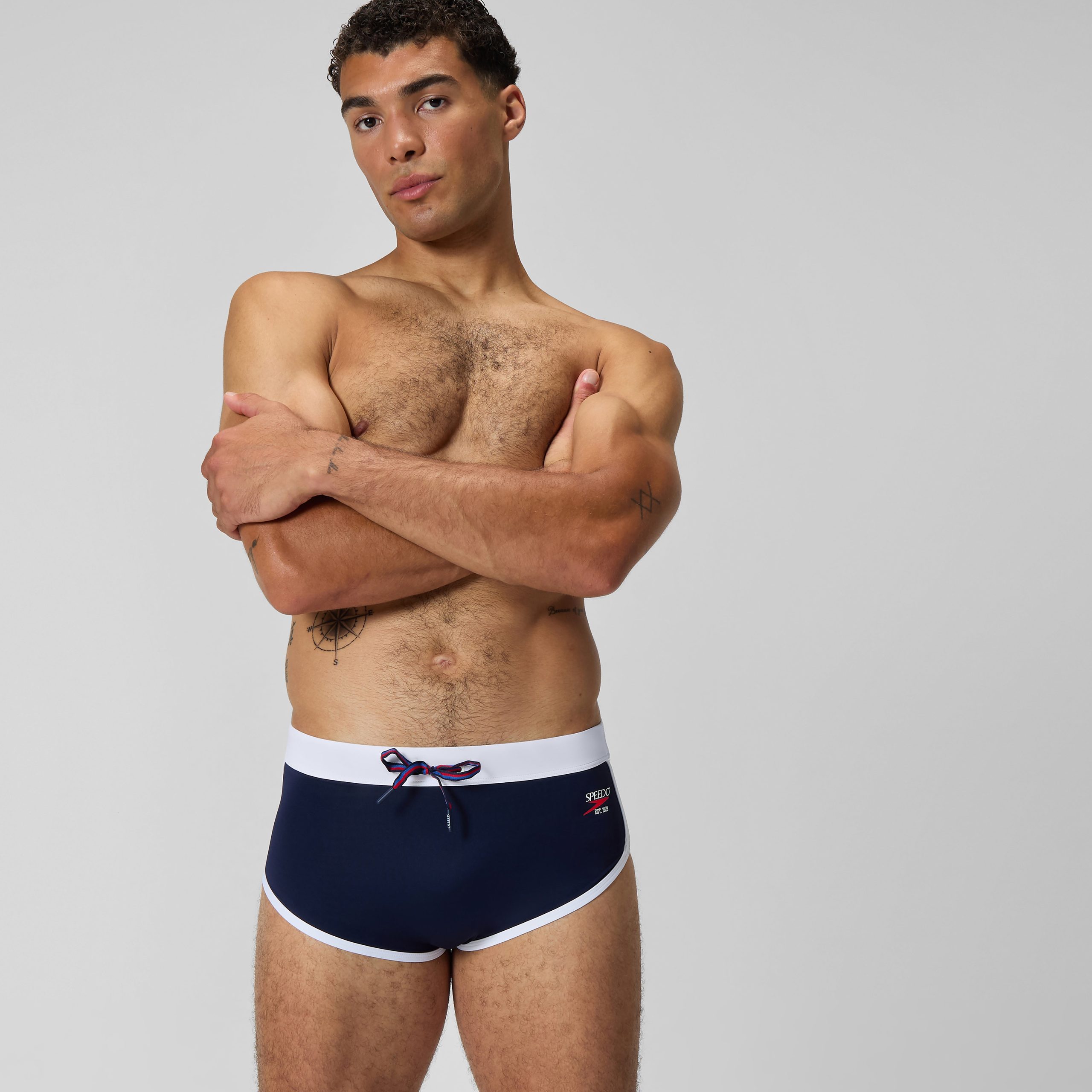 Men's Jetstream Retro Logo Brief Navy - Image 2