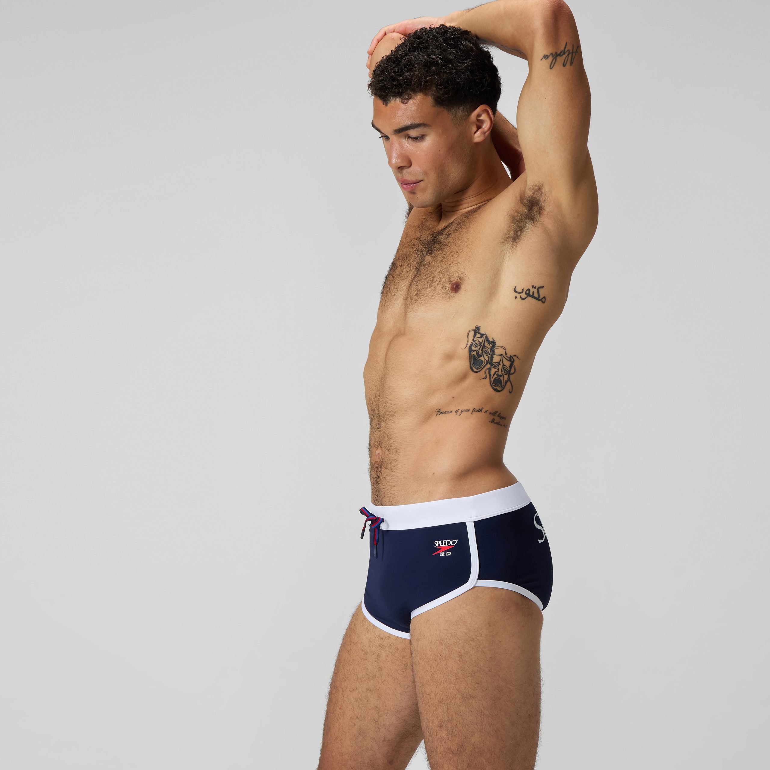 Men's Jetstream Retro Logo Brief Navy - Image 3