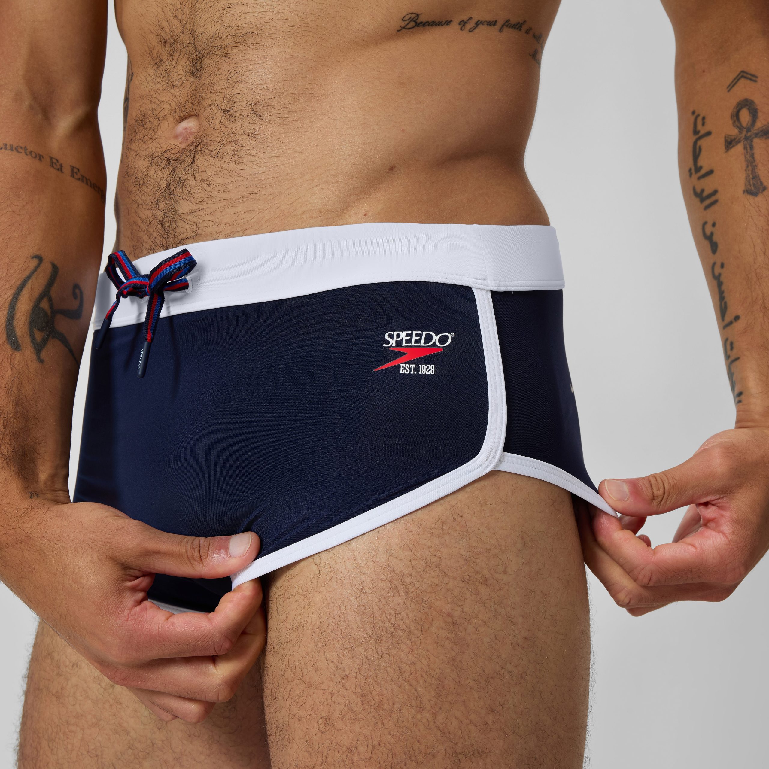 Men's Jetstream Retro Logo Brief Navy - Image 9