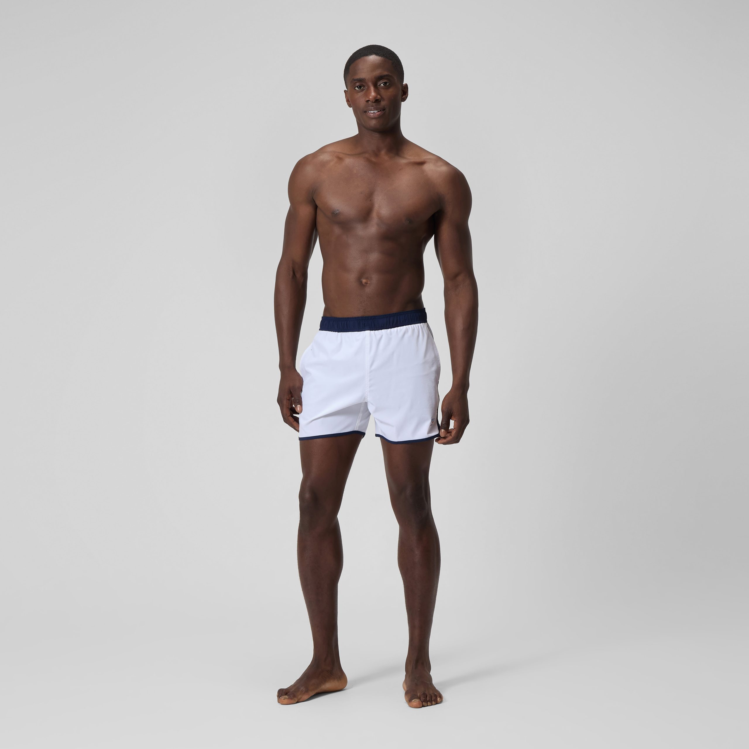 Men's Jetstream Logo Swim Shorts White/Navy