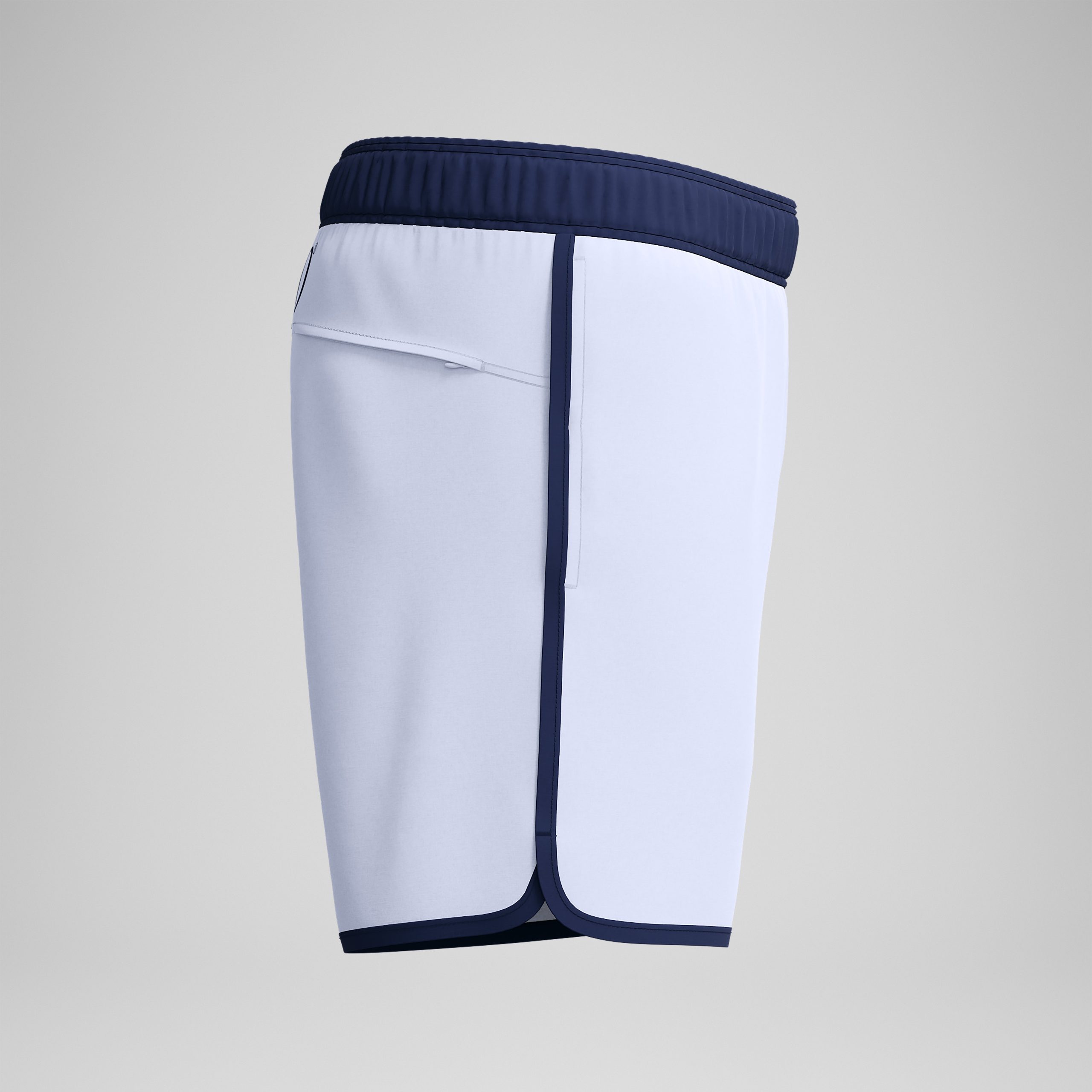 Men's Jetstream Logo Swim Shorts White/Navy - Image 6