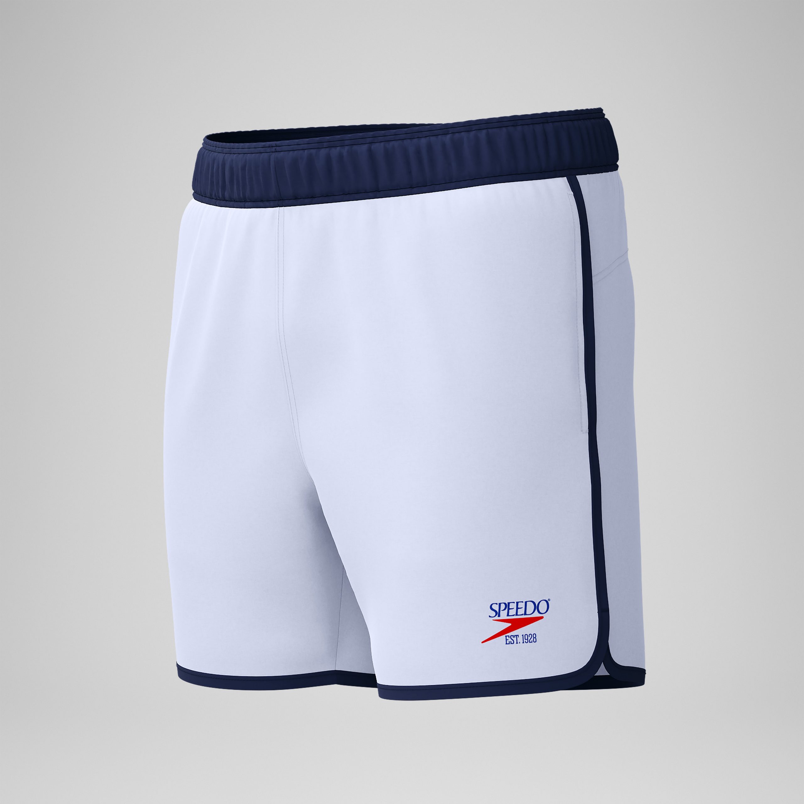 Men's Jetstream Logo Swim Shorts White/Navy - Image 7