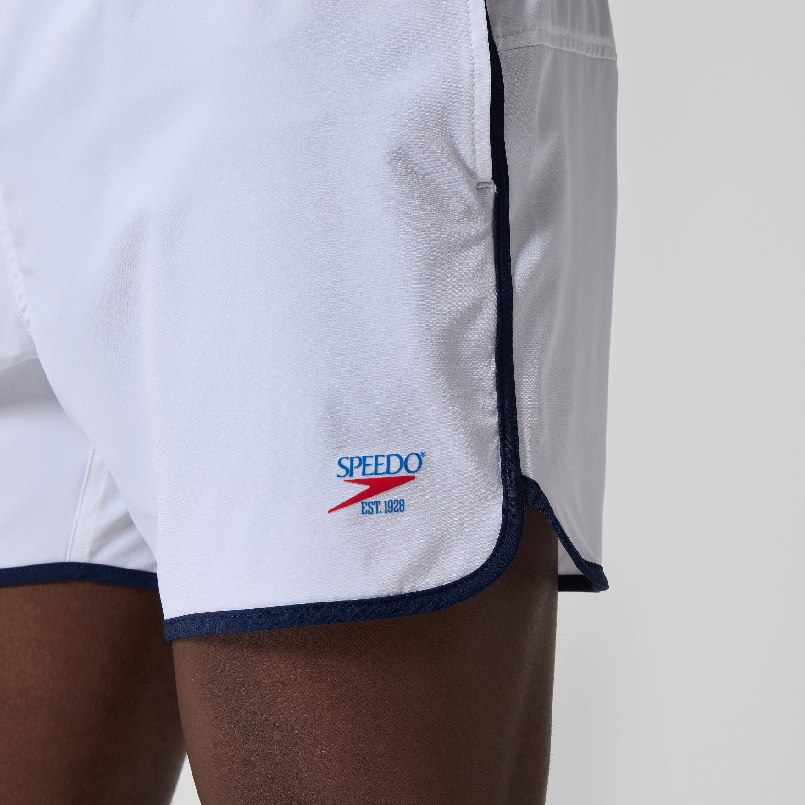 Men's Jetstream Logo Swim Shorts White/Navy - Image 9