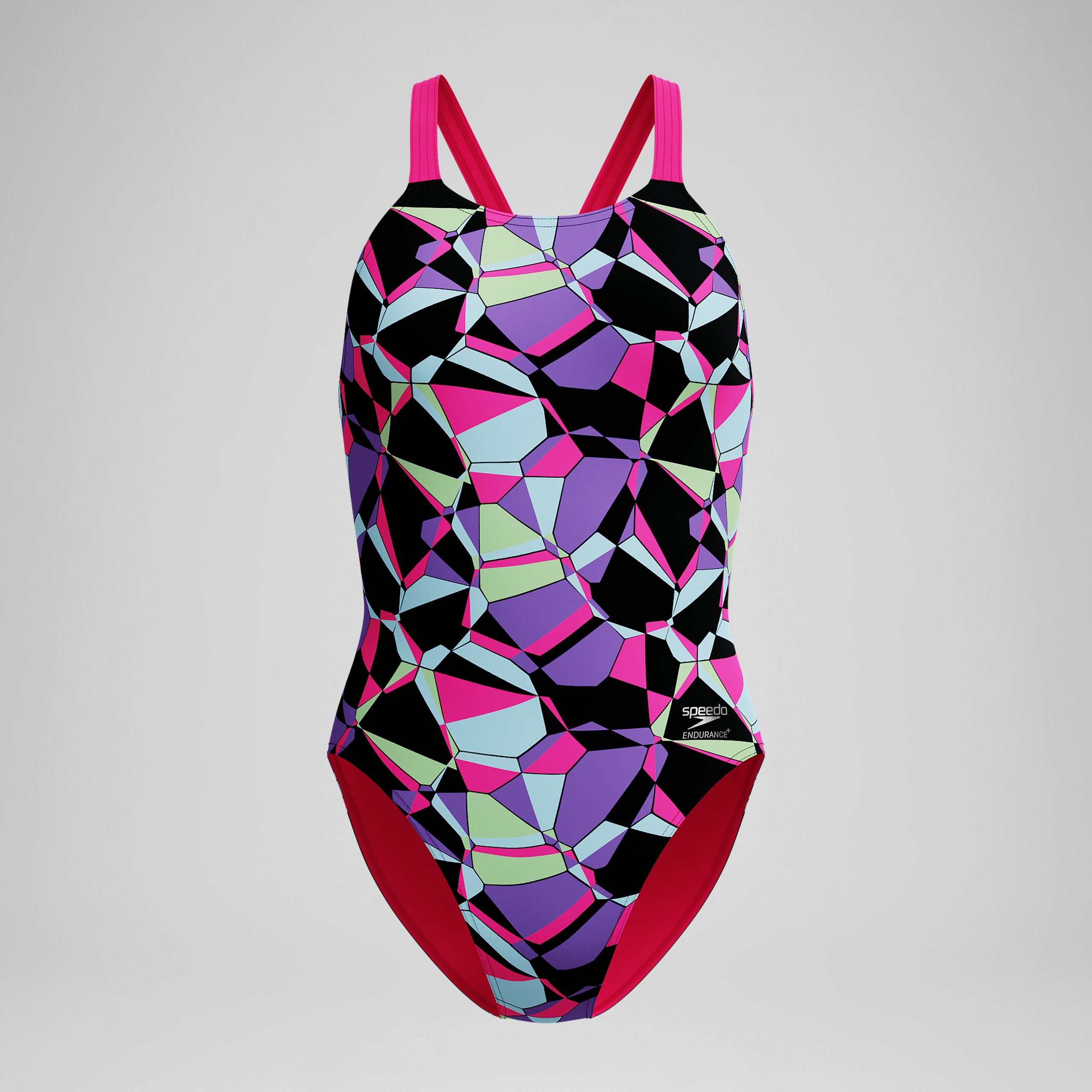 Women's Club Training Printed Leaderback One Piece Black/Pink - Image 4