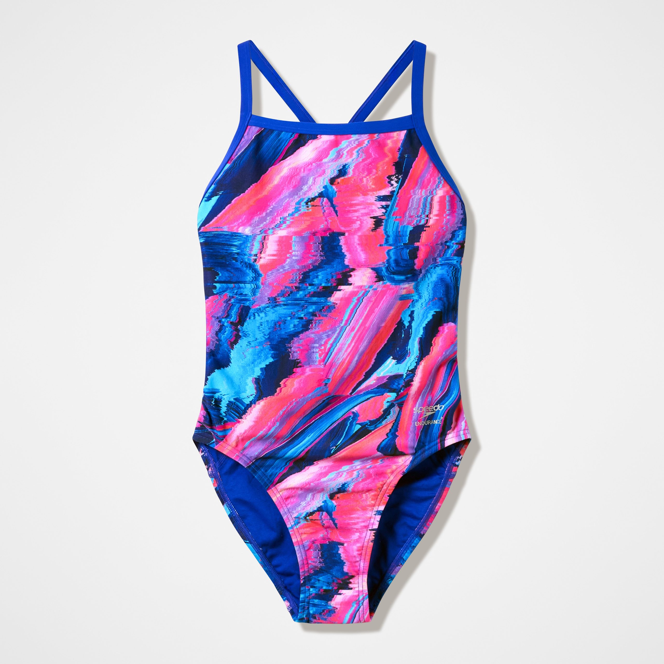 Women's Club Training Printed Turnback One Piece Blue/Pink - Image 4