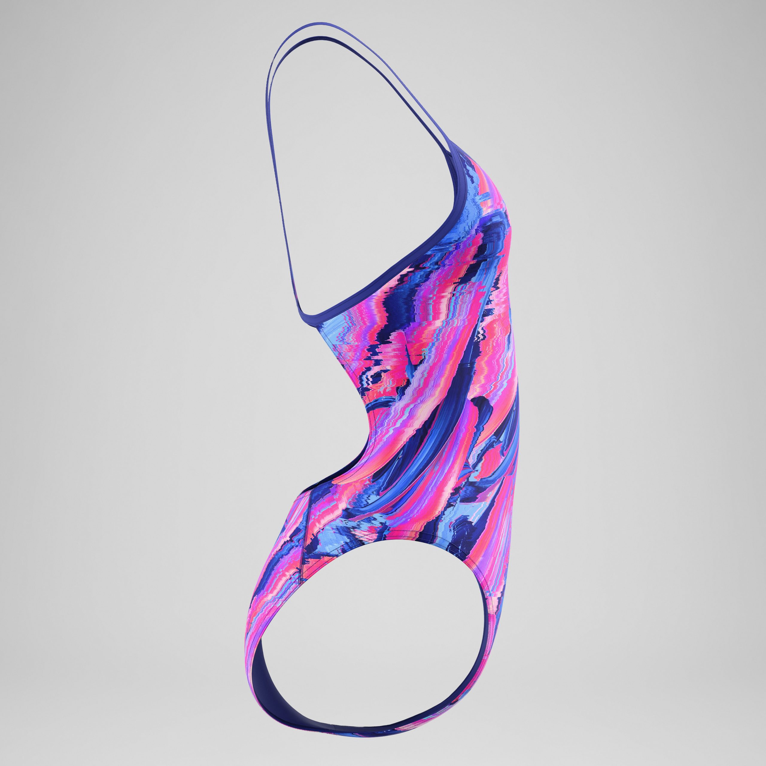 Women's Club Training Printed Turnback One Piece Blue/Pink - Image 6