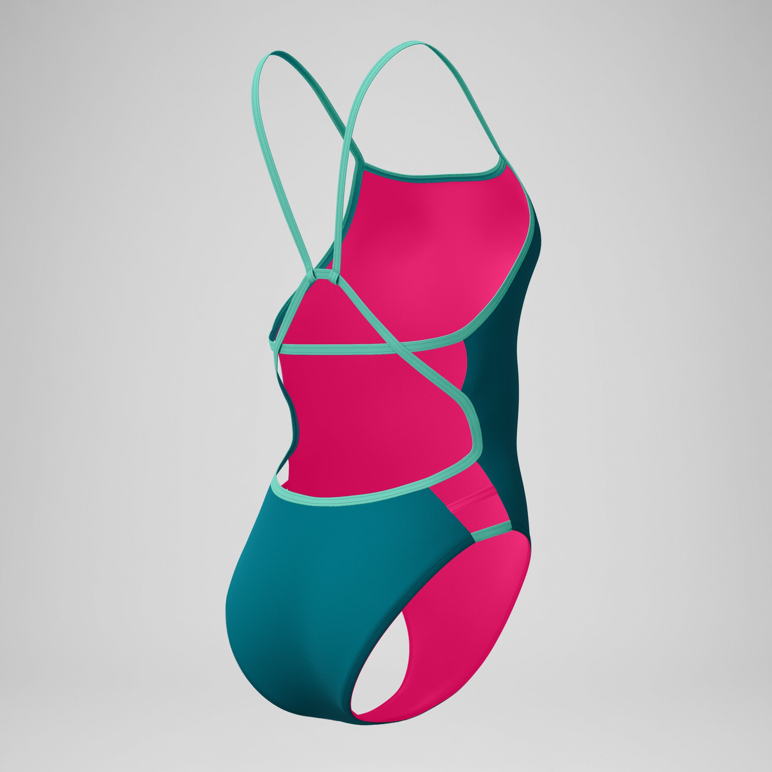 Women's Club Training Tri Back One Piece Teal/Blue - Image 6
