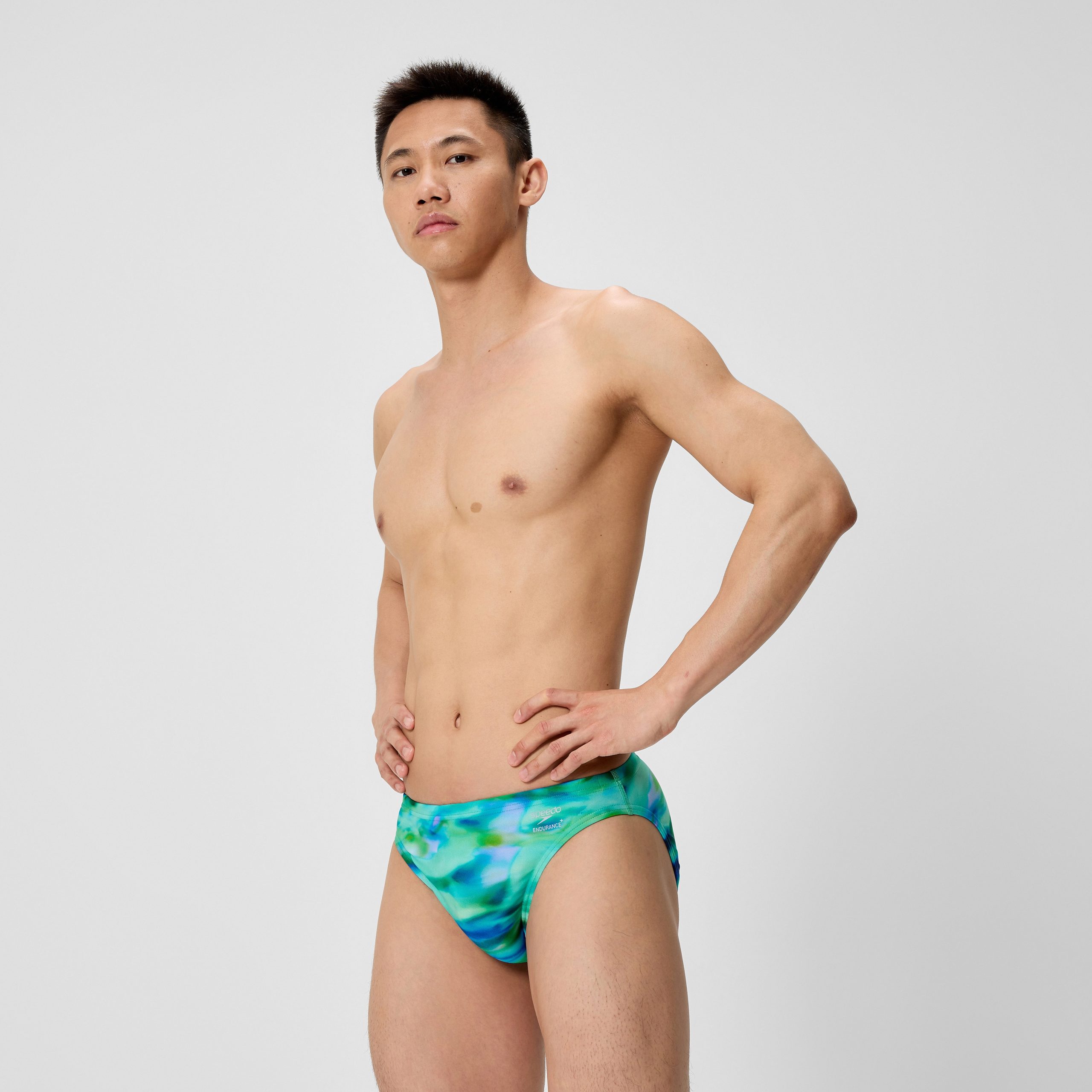 Men's Club Training Printed Brief Green/Blue - Image 2