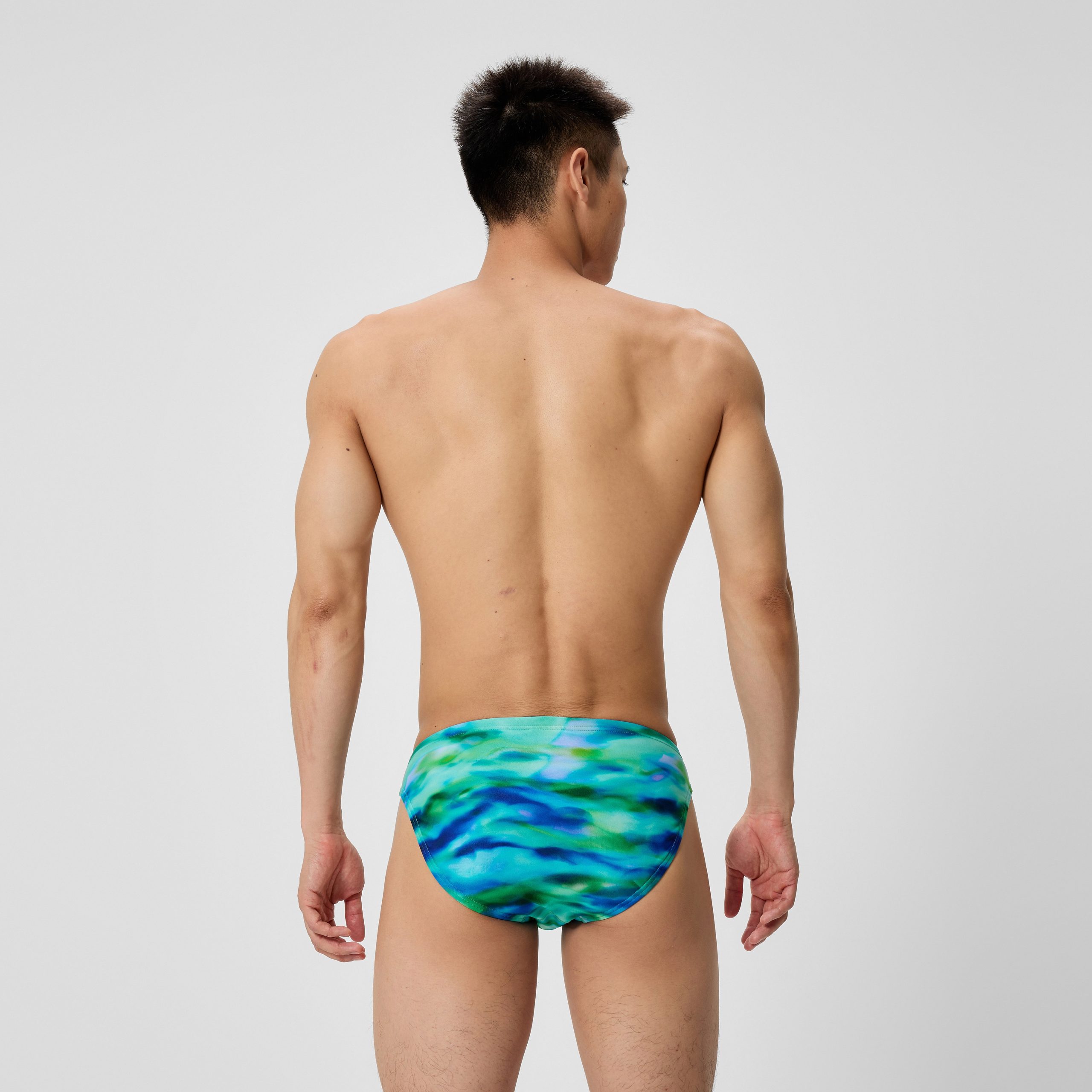 Men's Club Training Printed Brief Green/Blue - Image 3