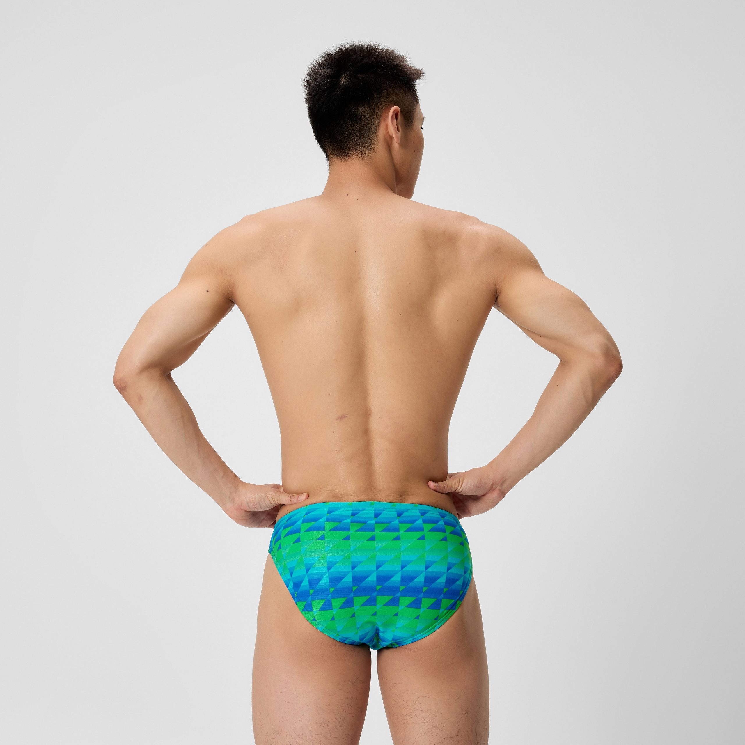Men's Club Training Printed Brief Green/Blue - Image 3