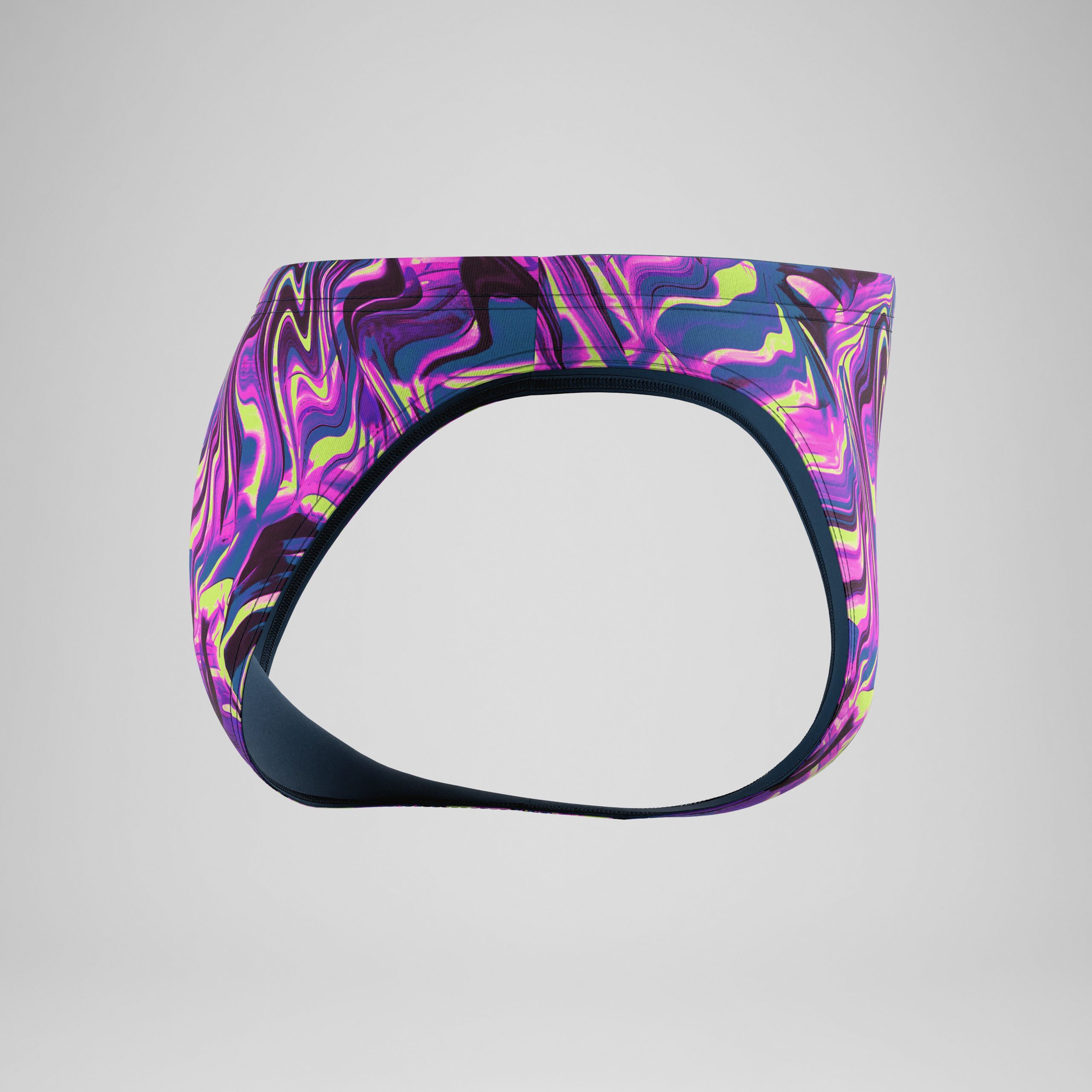 Men's Club Training Printed Brief Pink/Navy - Image 6