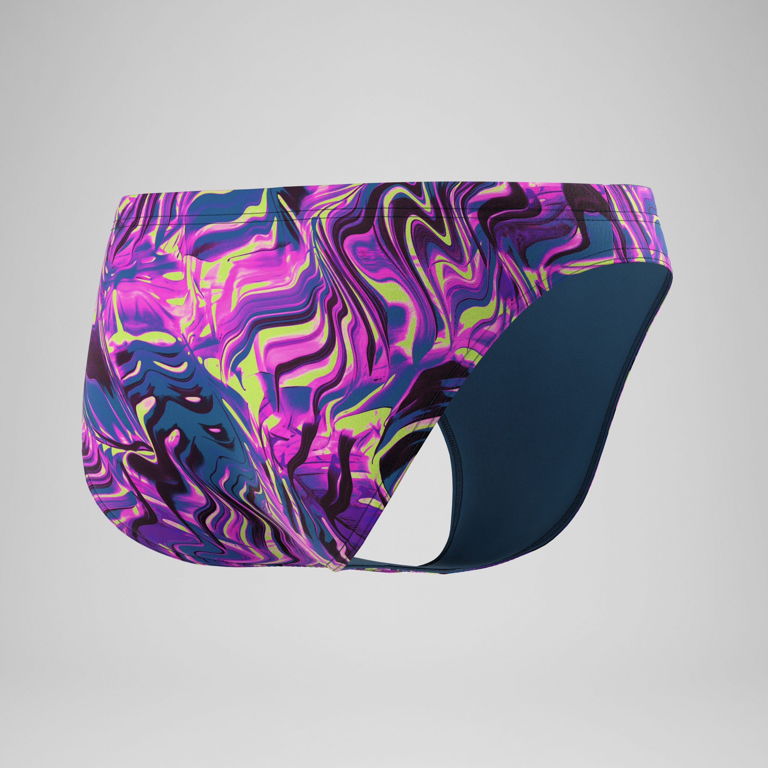 Men's Club Training Printed Brief Pink/Navy - Image 7