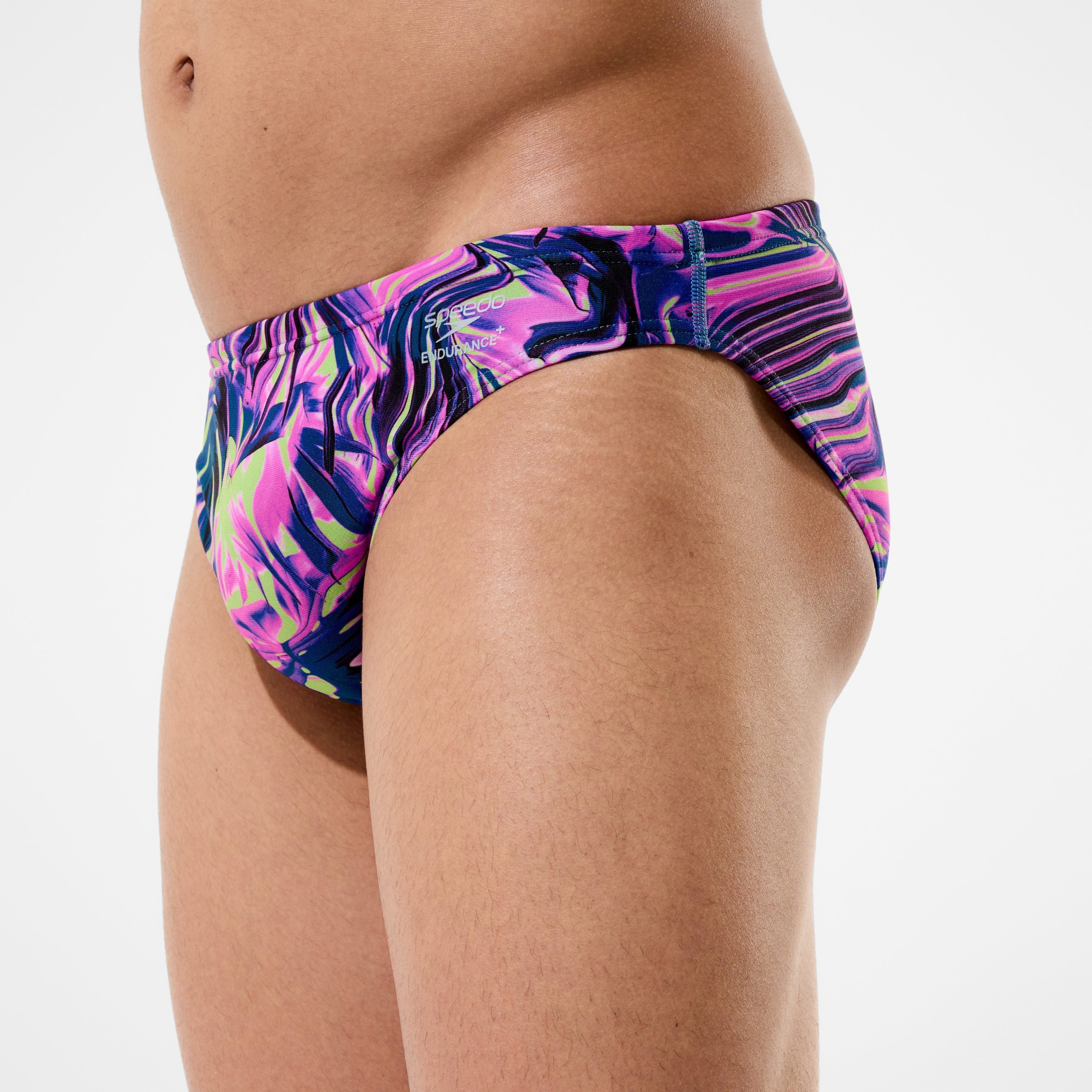 Men's Club Training Printed Brief Pink/Navy - Image 8