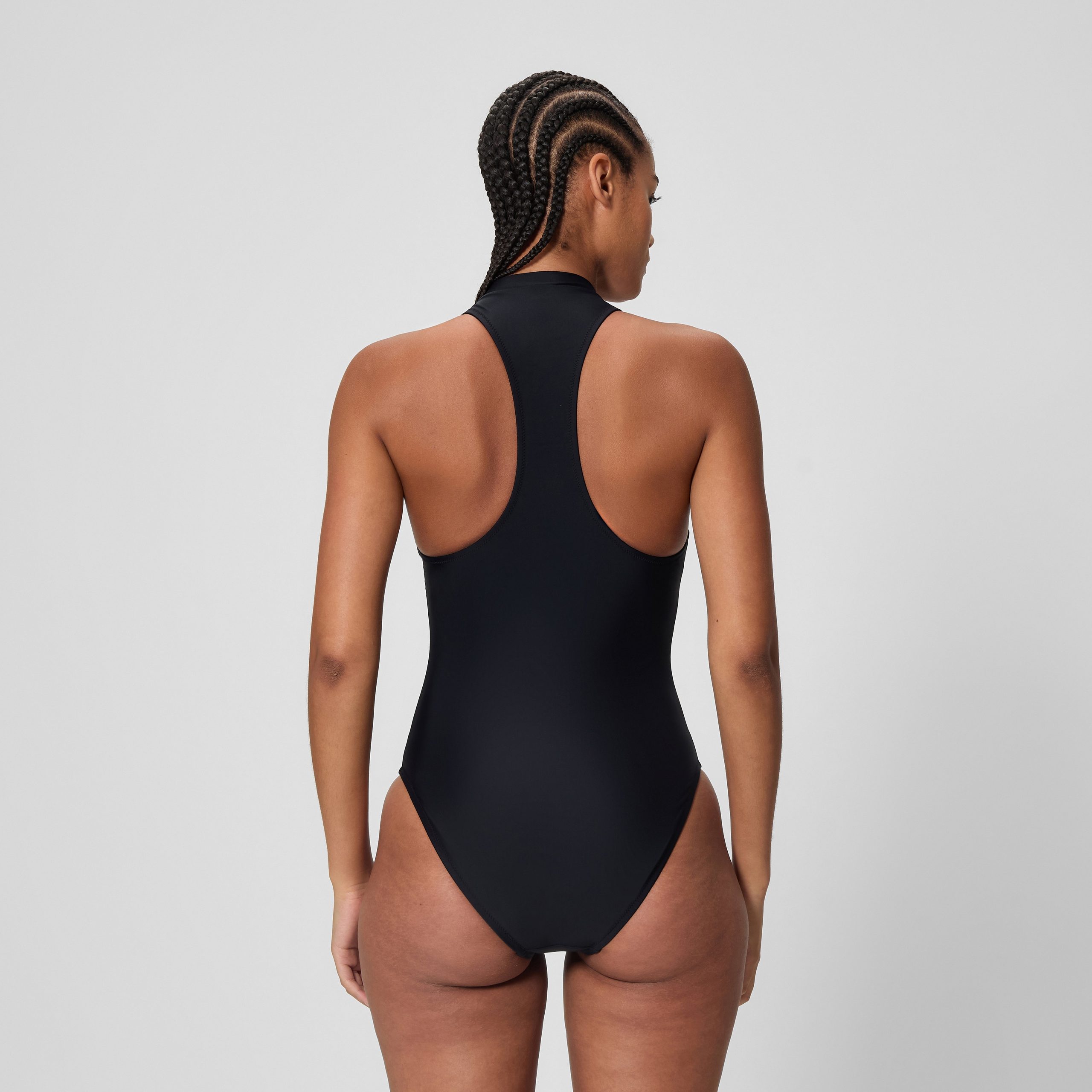 Women's Ocean Flex Zip One Piece Black/Green - Image 3