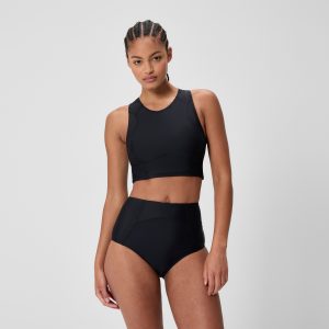 Women's Ocean Flex Crop Top Black