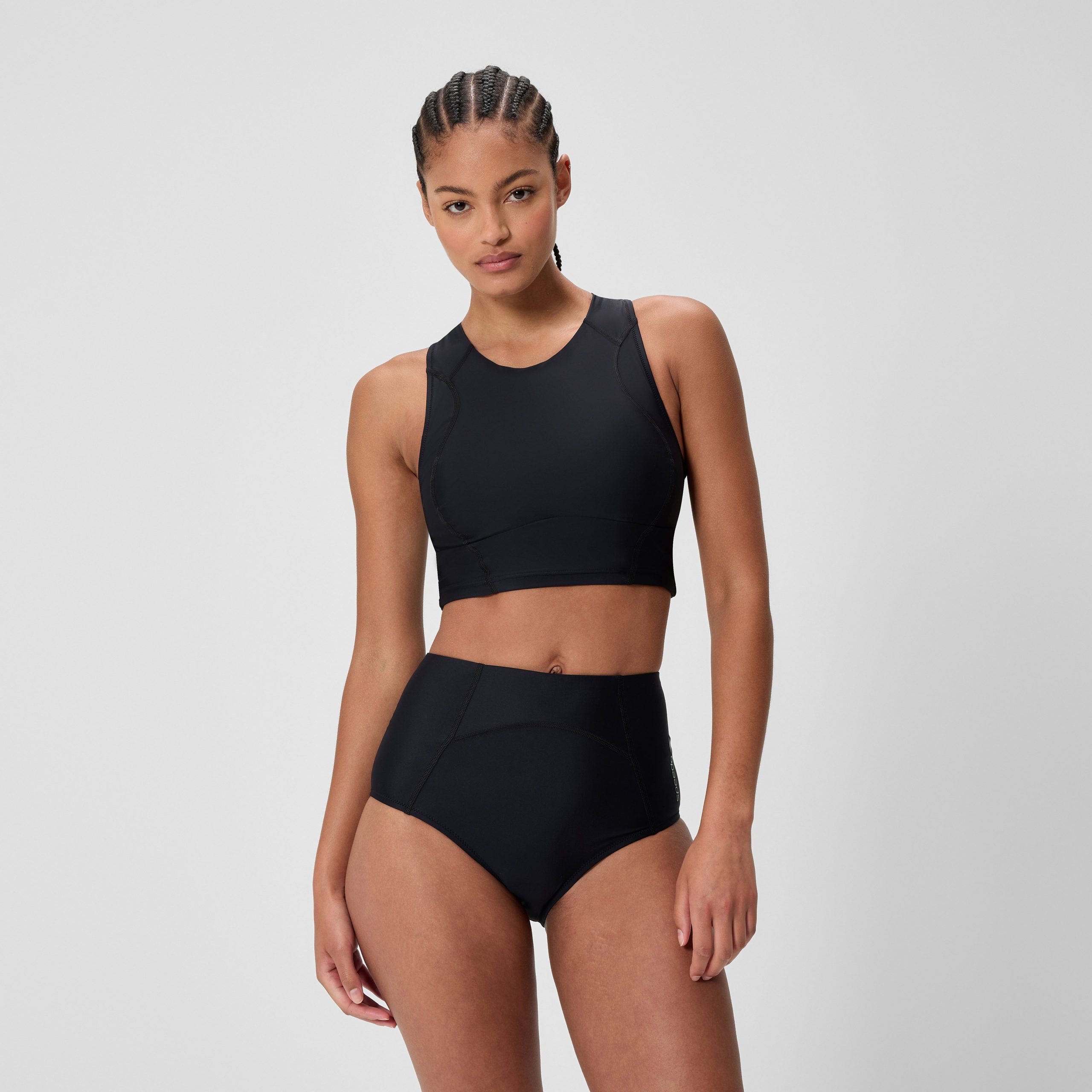 Women's Ocean Flex Crop Top Black